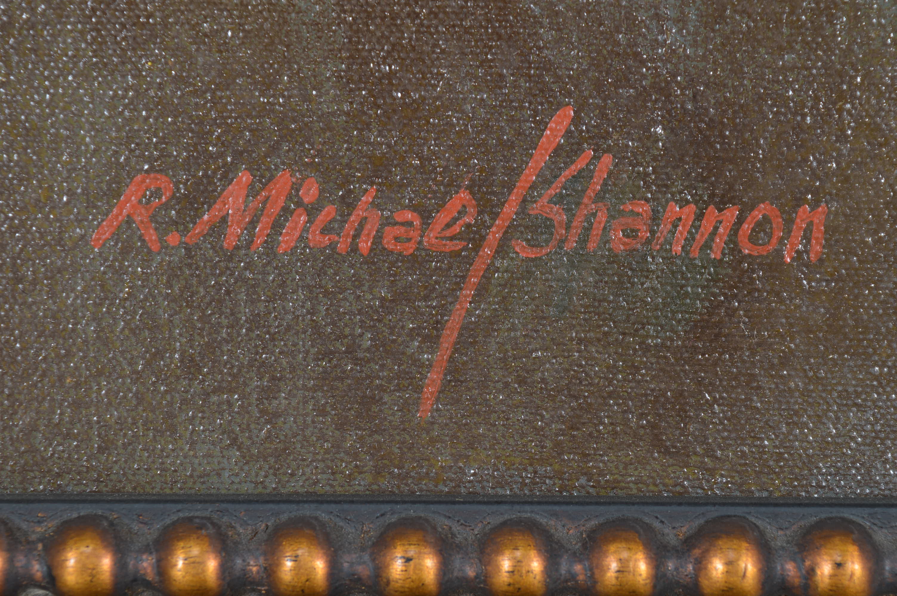 R. Michael Shannon Large Oil Painting of Landscape