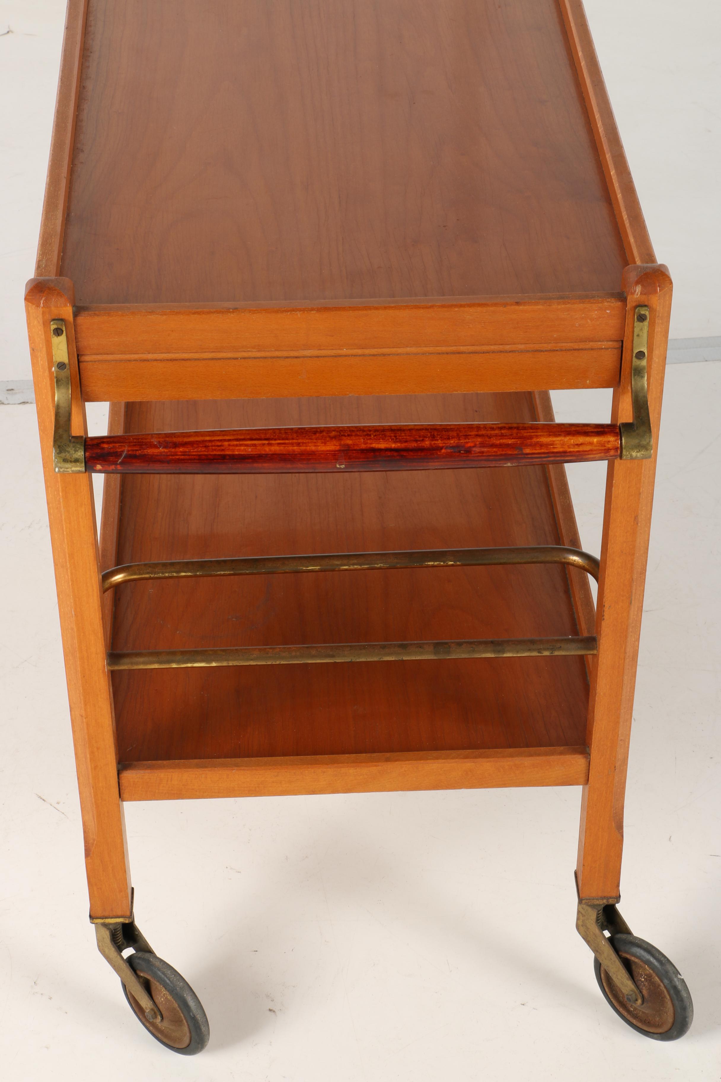 French Meblutil Two-Tier Cherry Tea Cart