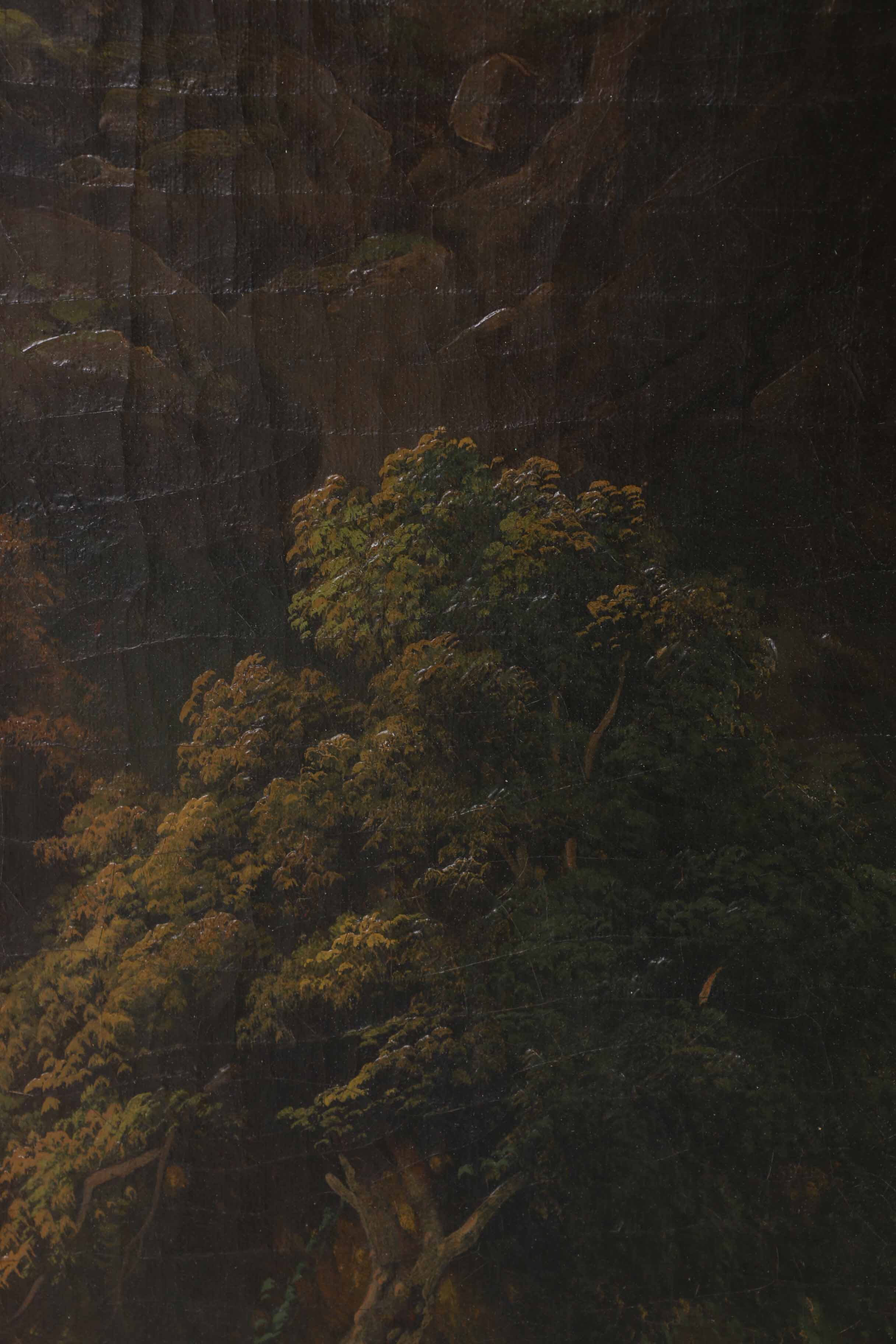 J. H. Oil Painting on Canvas Neoclassical Style Landscape