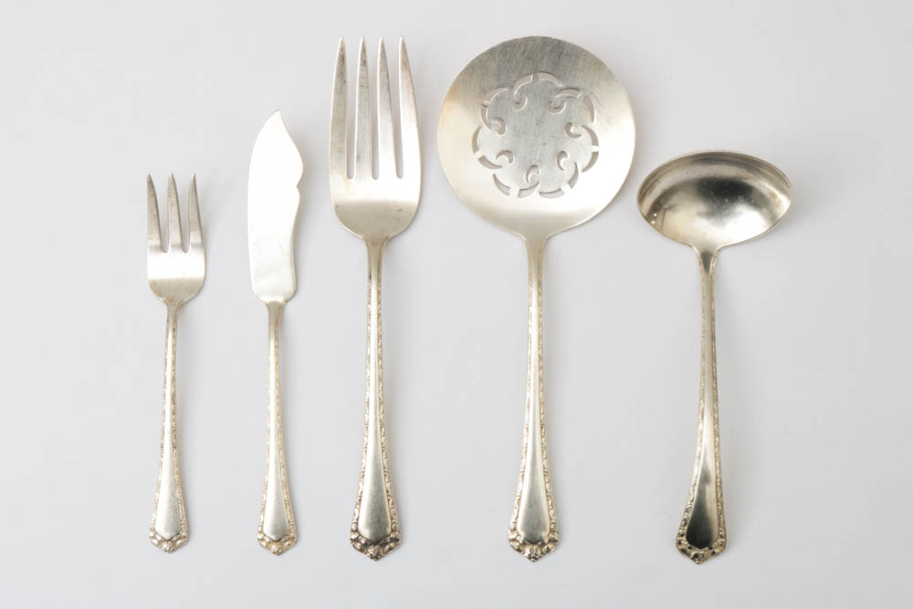 Easterling Sterling Silver Flatware in the "Rosemary" Pattern