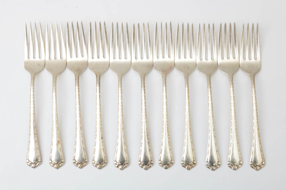 Easterling Sterling Silver Flatware in the "Rosemary" Pattern