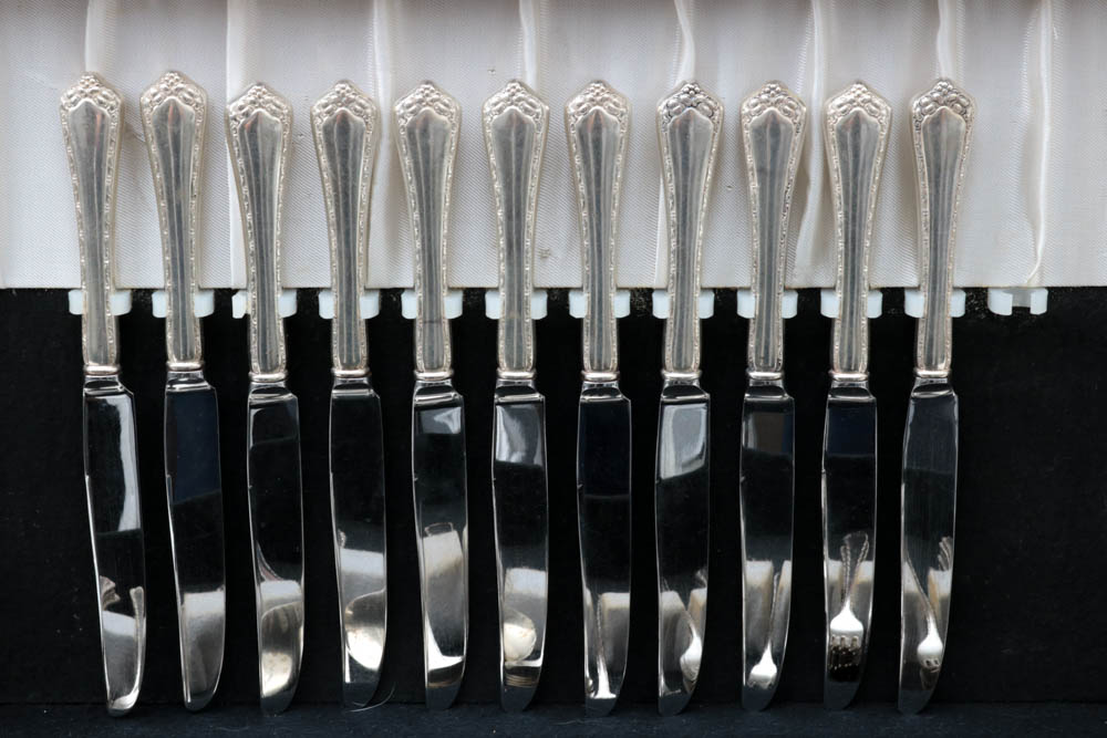 Easterling Sterling Silver Flatware in the "Rosemary" Pattern