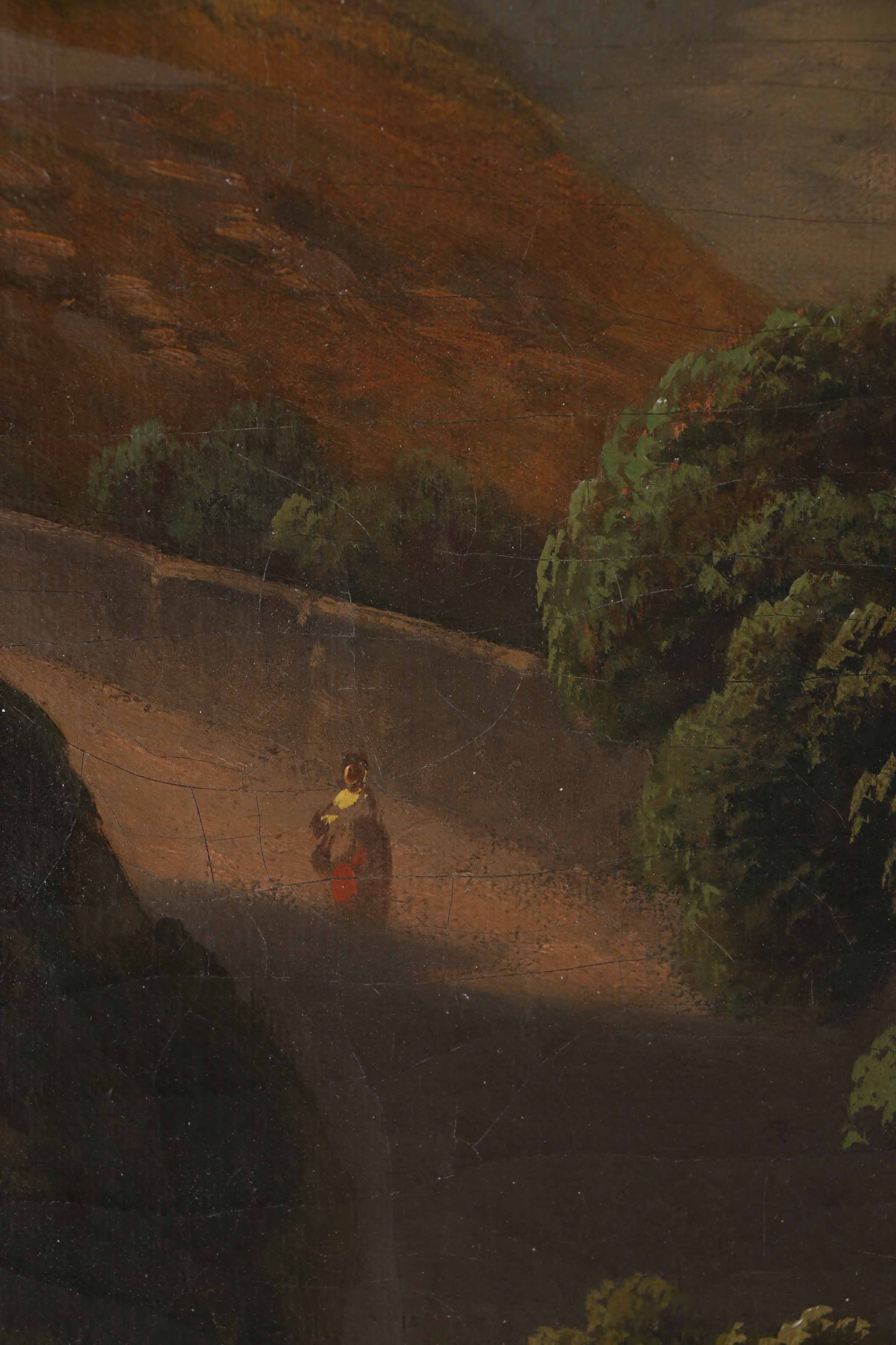 J. H. Oil Painting on Canvas Neoclassical Style Landscape