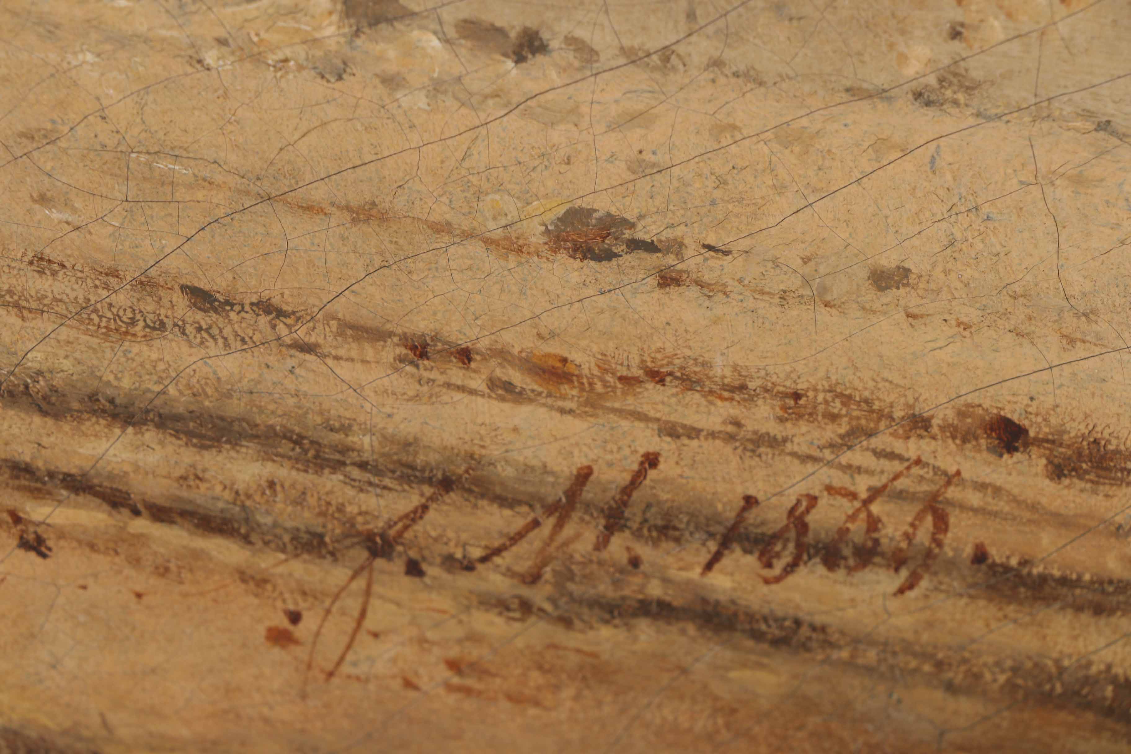 J. H. Oil Painting on Canvas Neoclassical Style Landscape