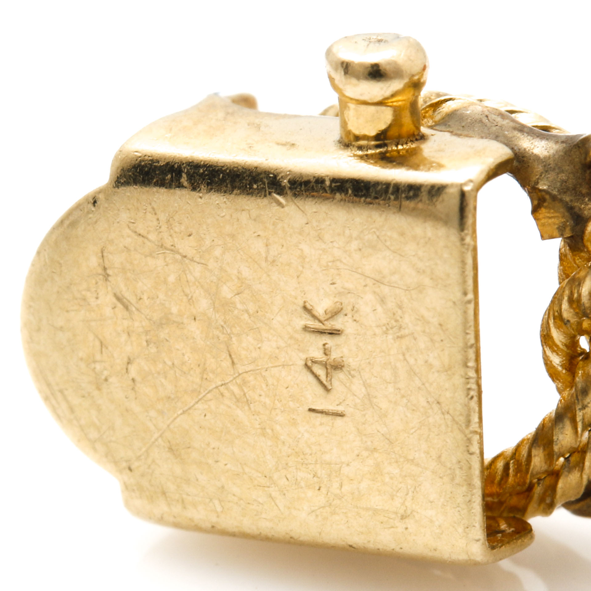 14K Yellow Gold Semi-Precious Stone Charm Bracelet