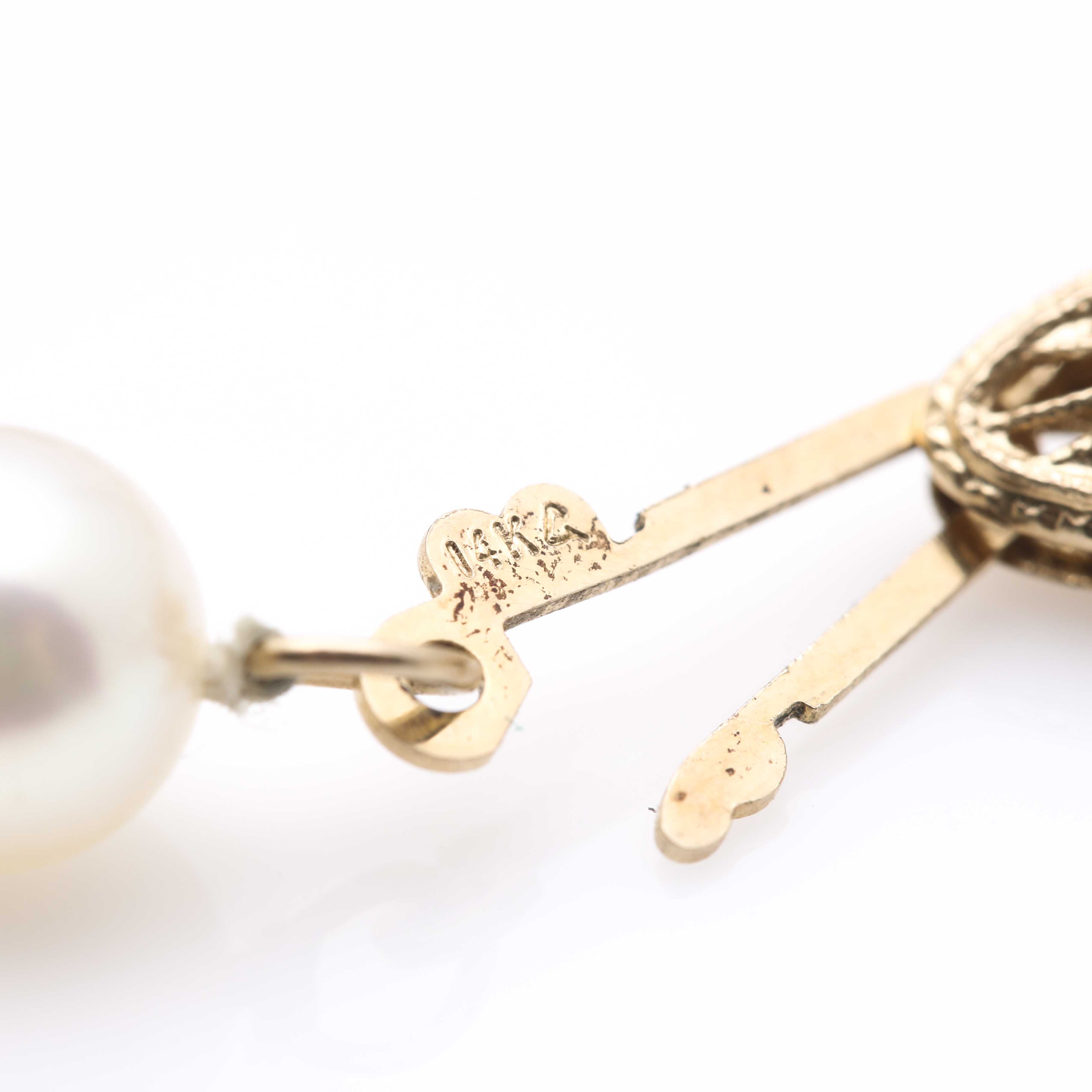 14K Yellow Gold Cultured Pearl Bracelet