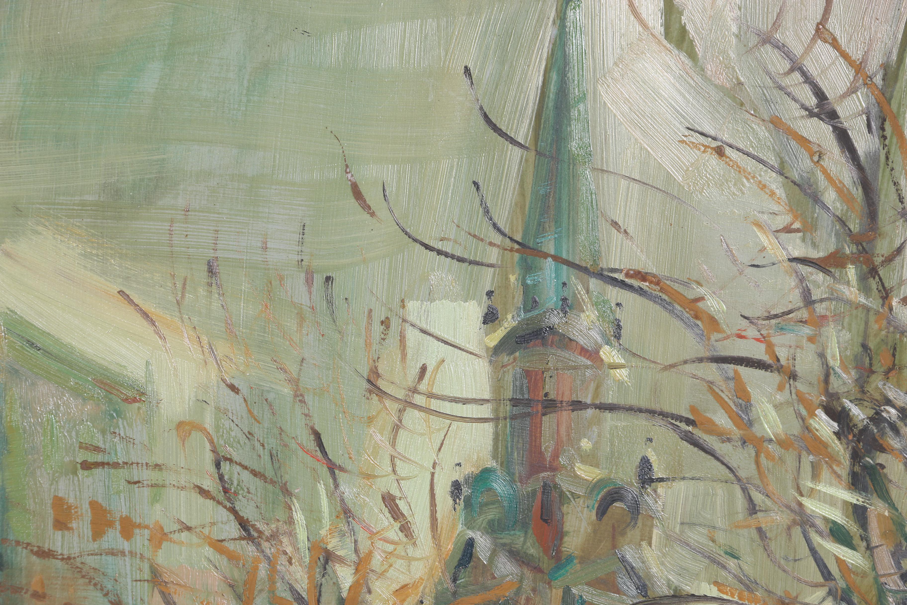 Acrylic on Panel Paintings Featuring W. Harold Hancock "Buttonwood Tree"