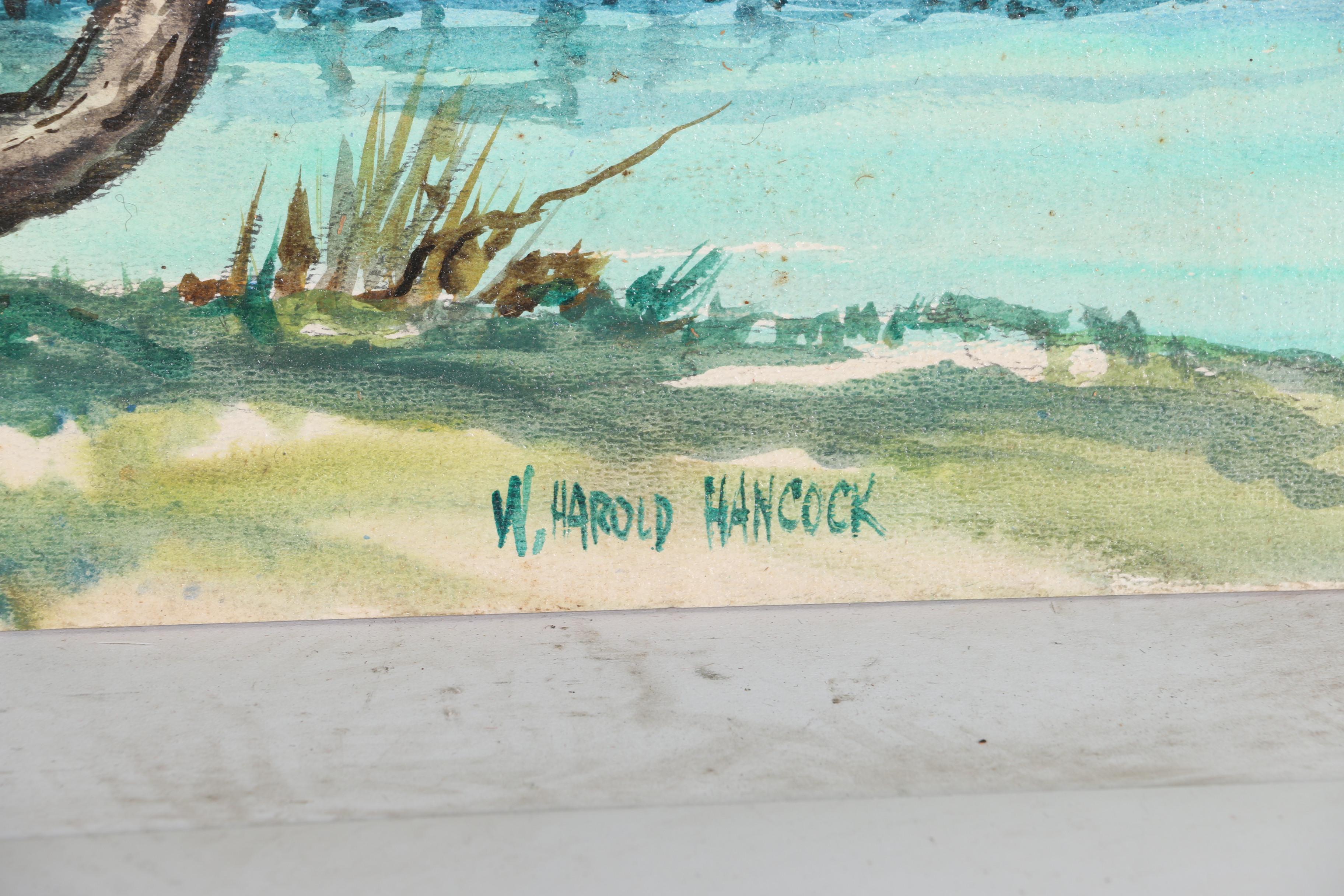 Acrylic on Panel Paintings Featuring W. Harold Hancock "Buttonwood Tree"
