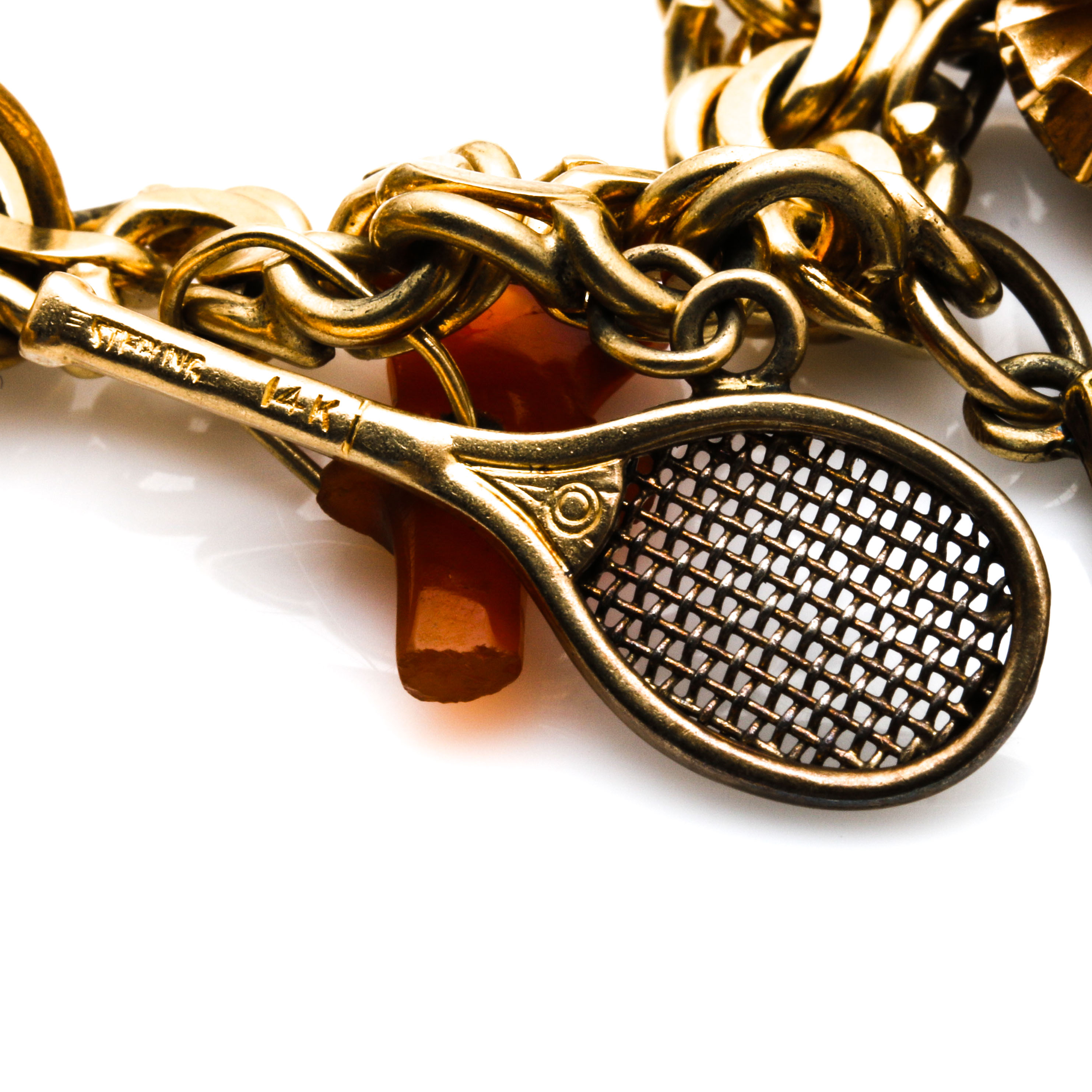 14K and 18K Yellow Gold Charm Bracelet