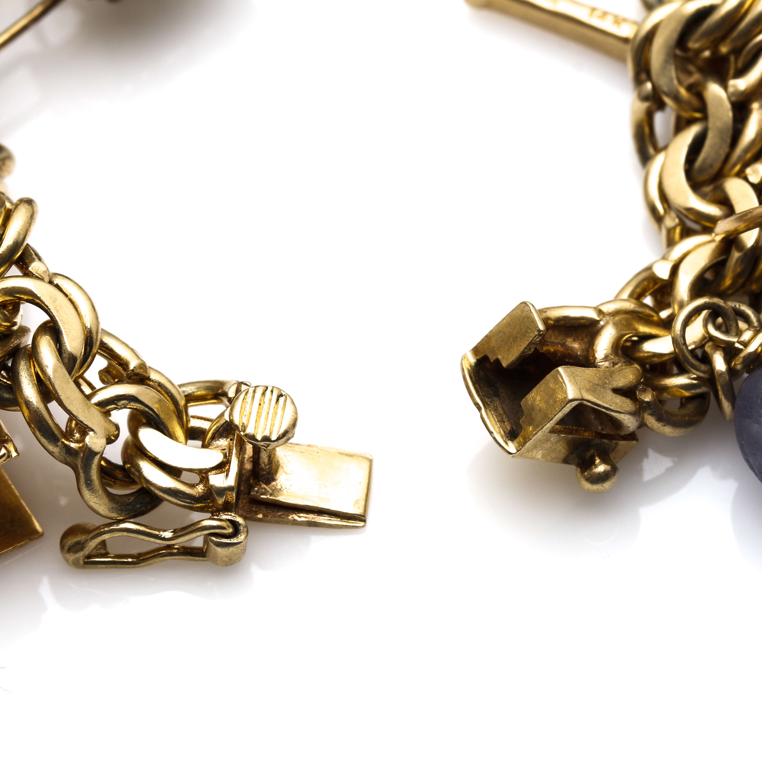 14K and 18K Yellow Gold Charm Bracelet