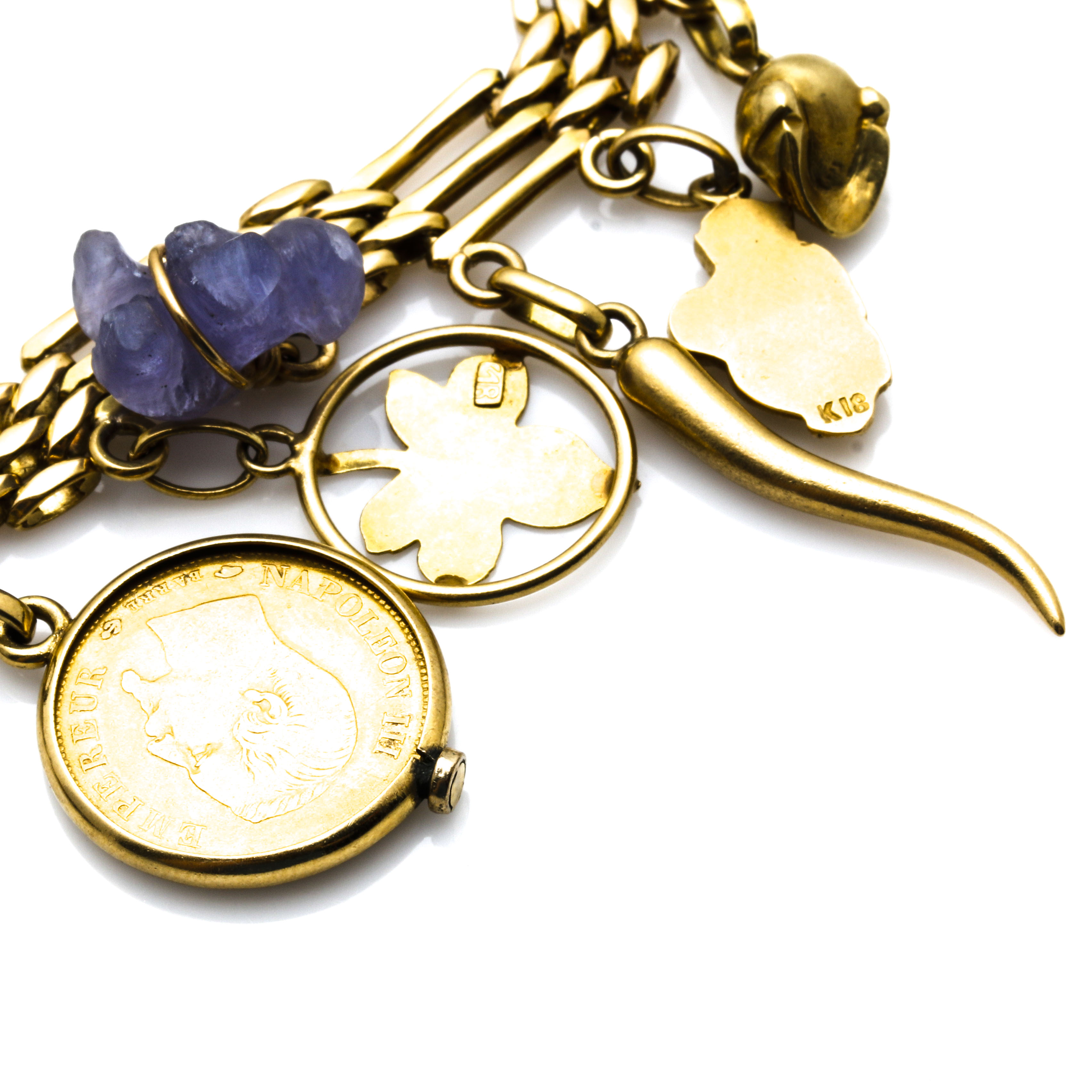 18K Yellow Gold Charm Bracelet