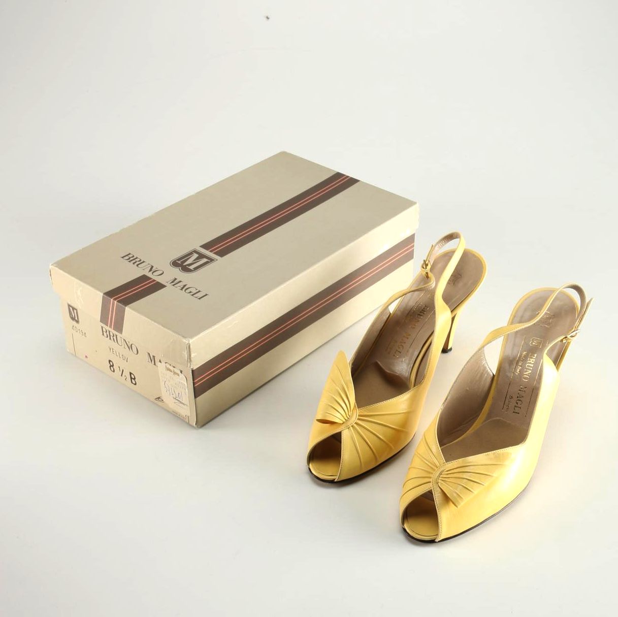 Bruno Magli Yellow Peep Toe Heels