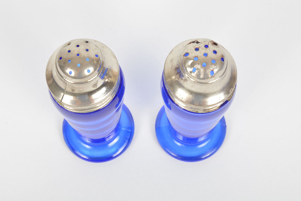 Hazel Atlas "Modern Tone" Cobalt Blue Depression Glassware