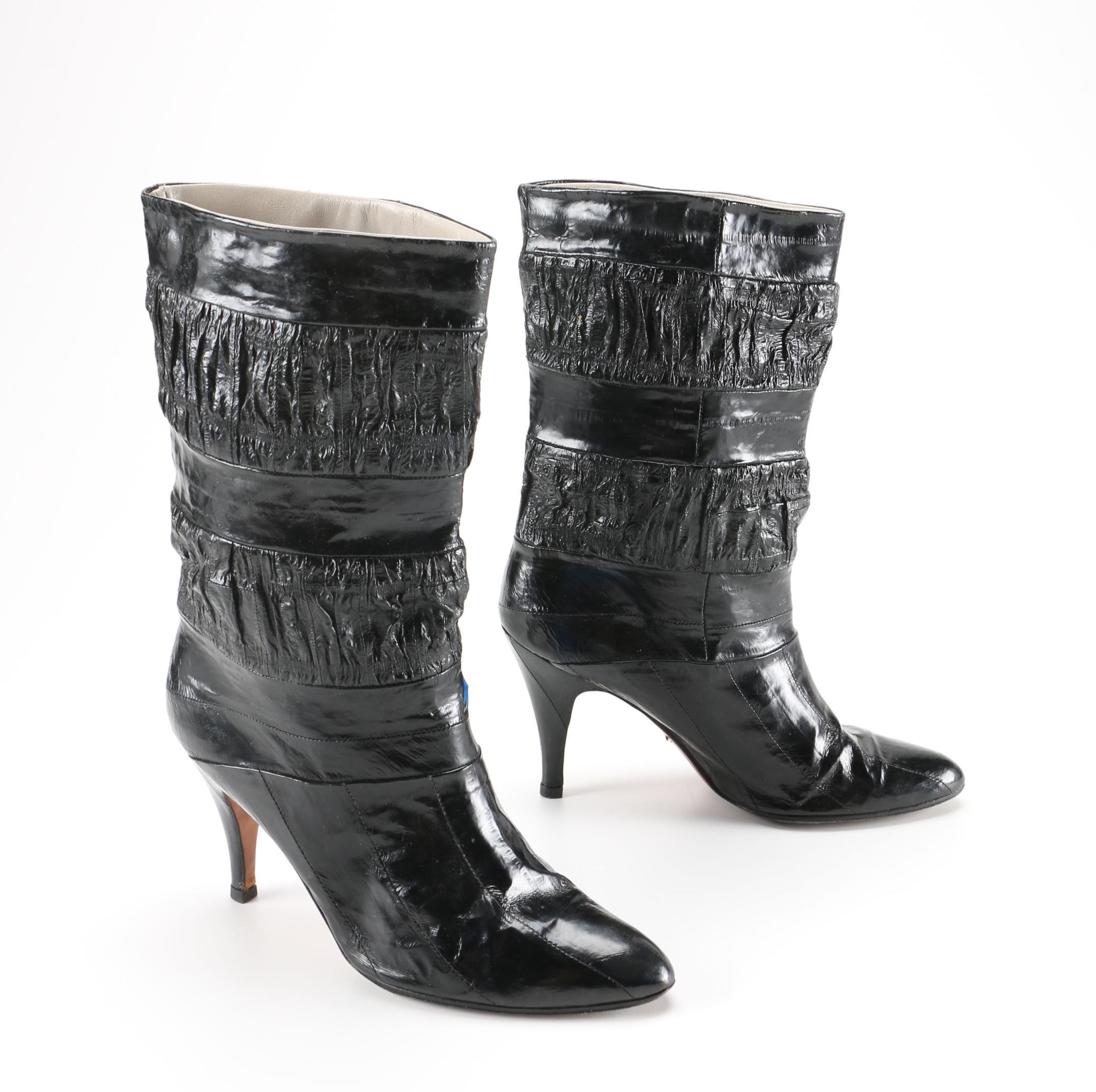 Black Leather Boots By Saffron