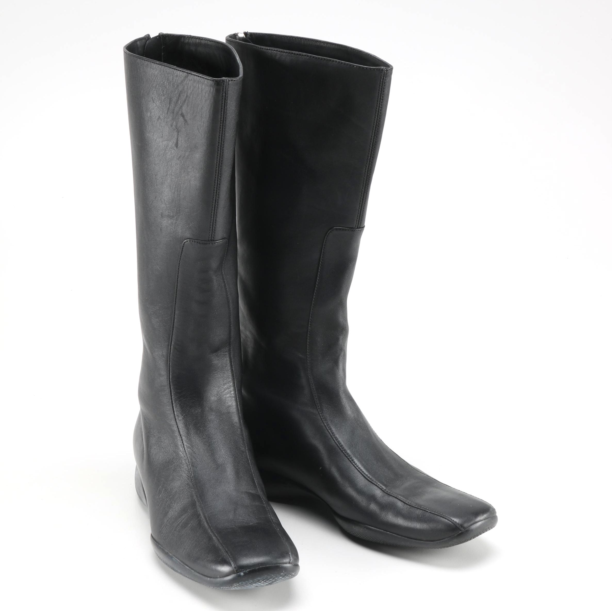 Women's Prada Black Leather Boots