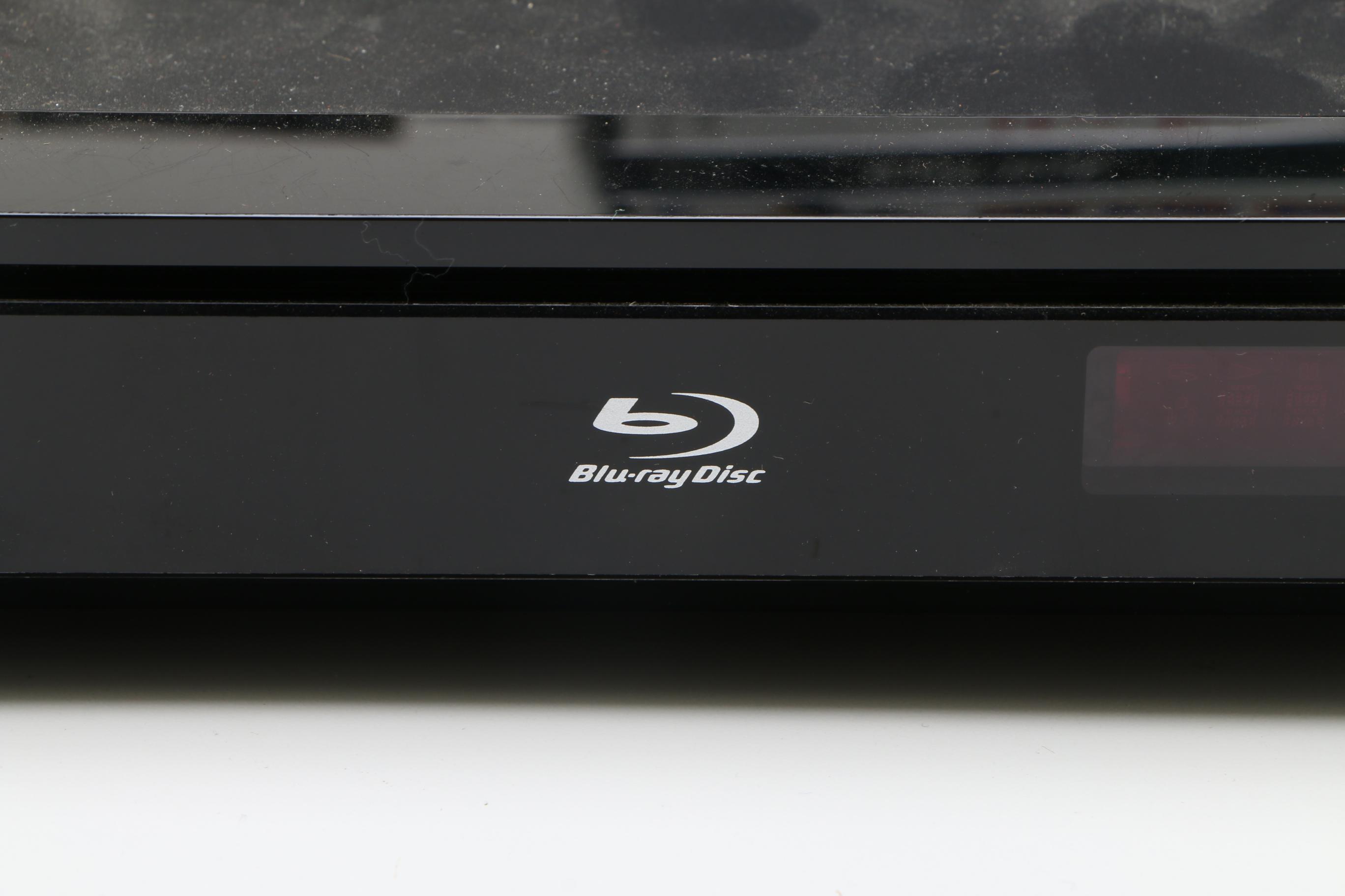 Over 80 DVDs and Blu-ray Player