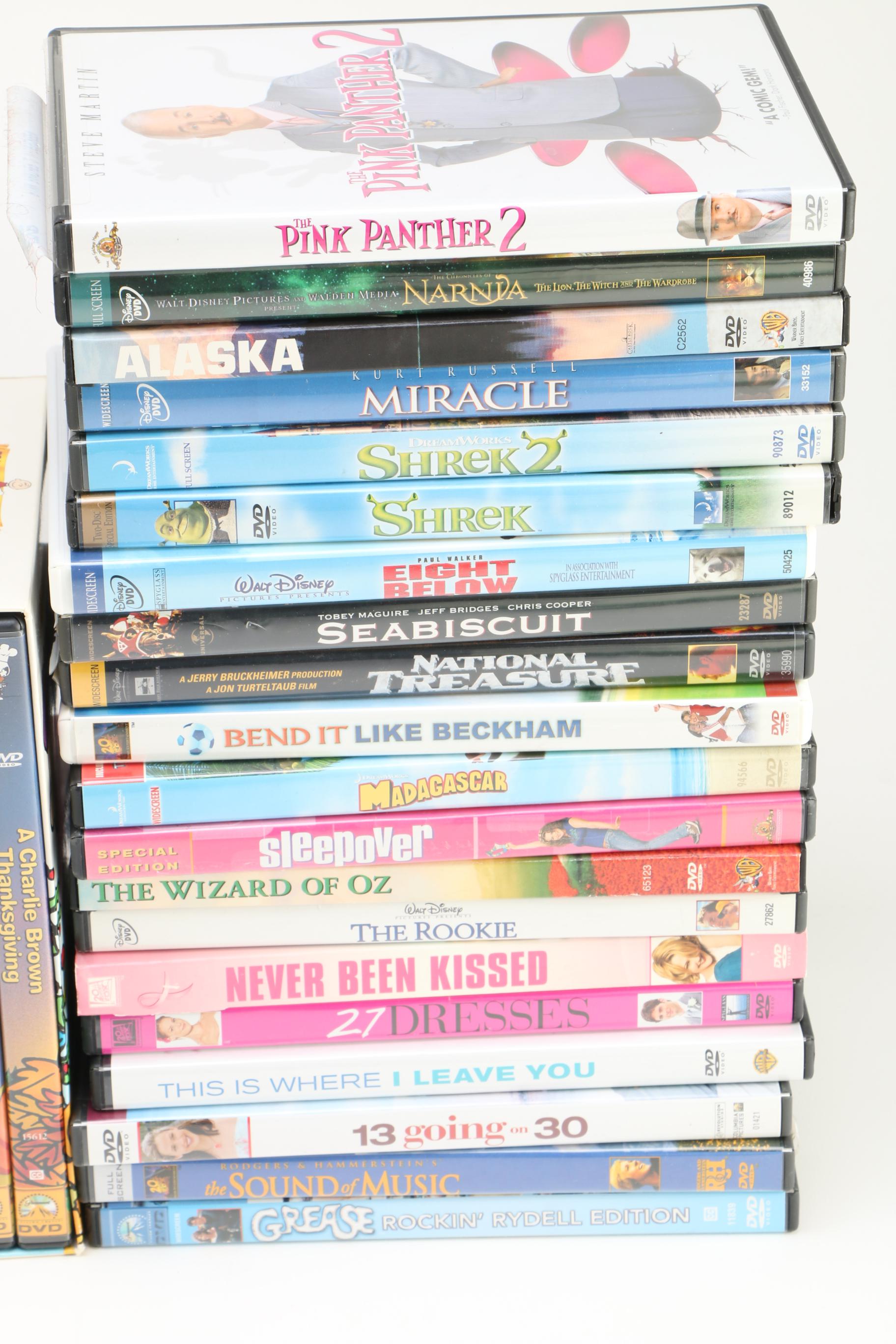 Over 80 DVDs and Blu-ray Player