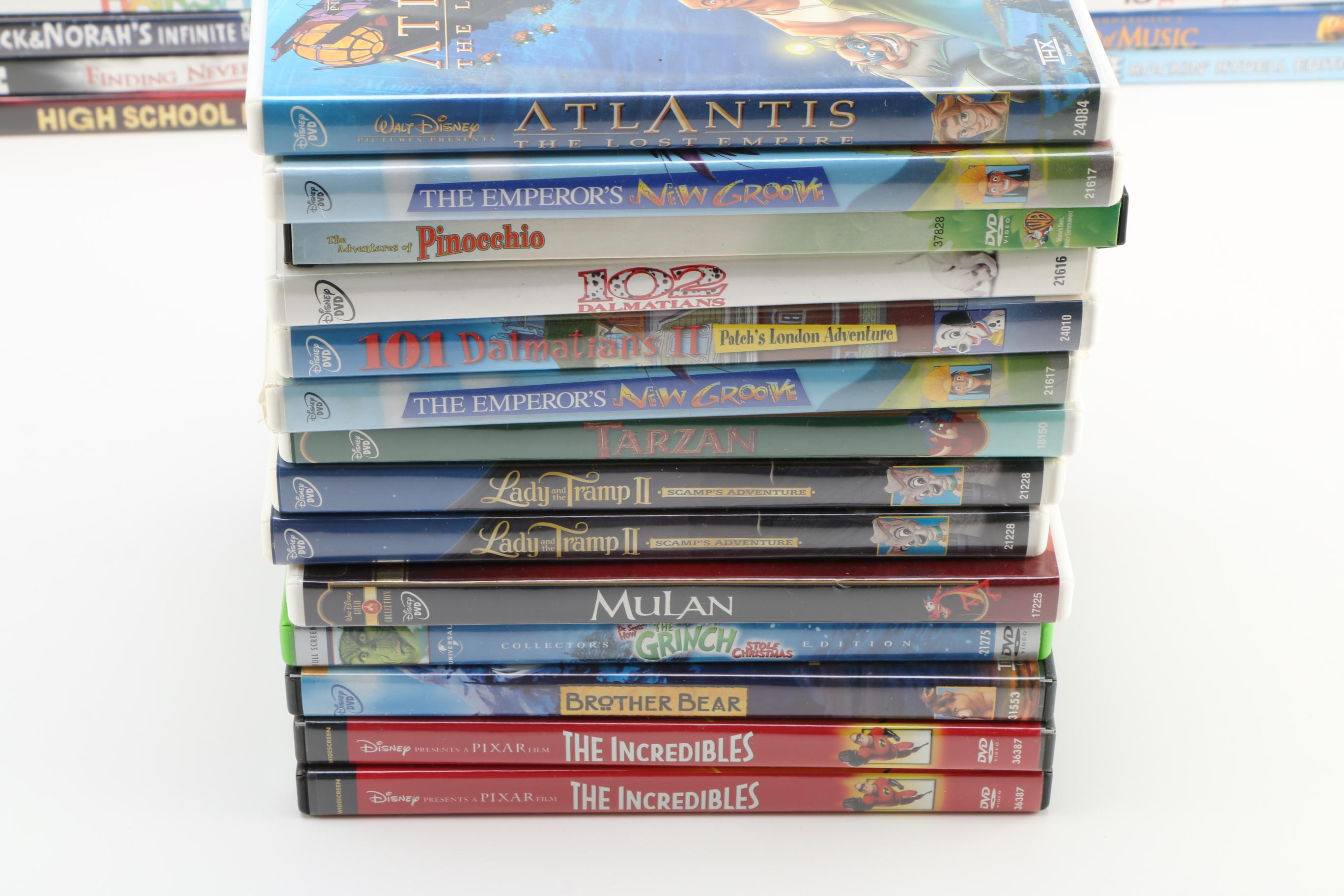 Over 80 DVDs and Blu-ray Player