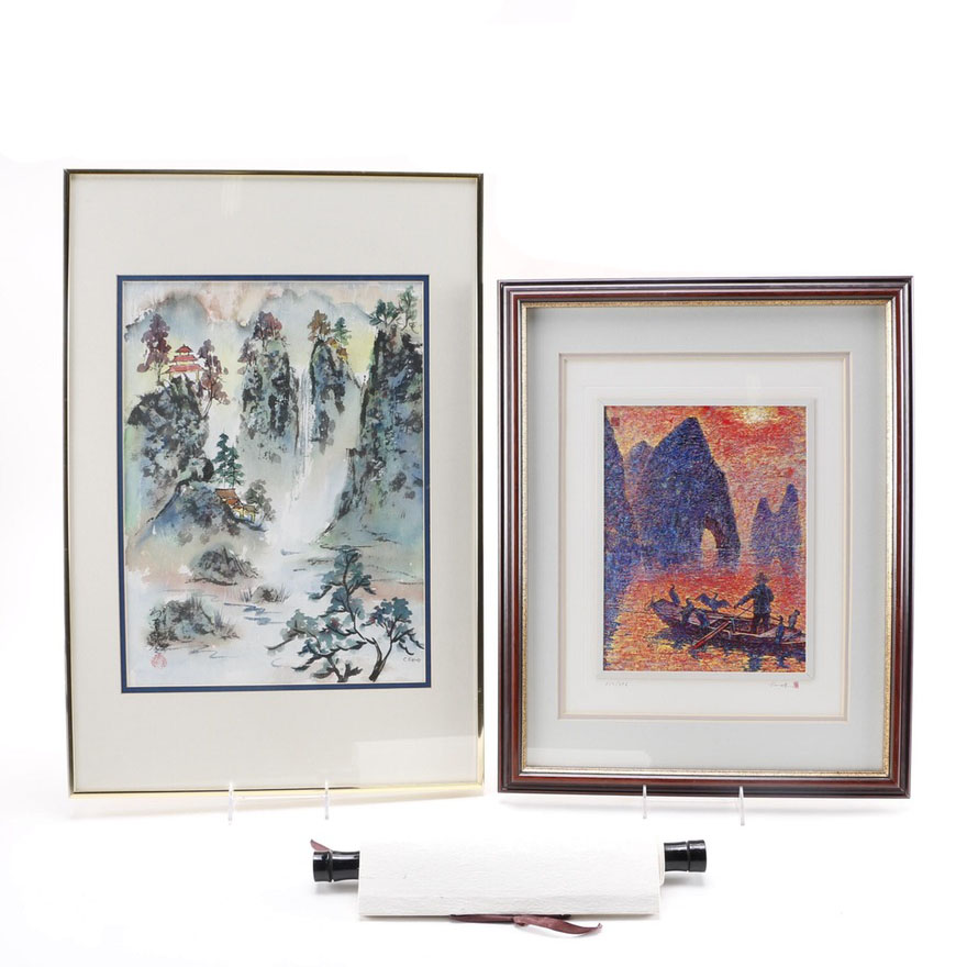 Charlotte Fung Miller Chinese Brushwork Landscape and Other Asian Inspired Artwork