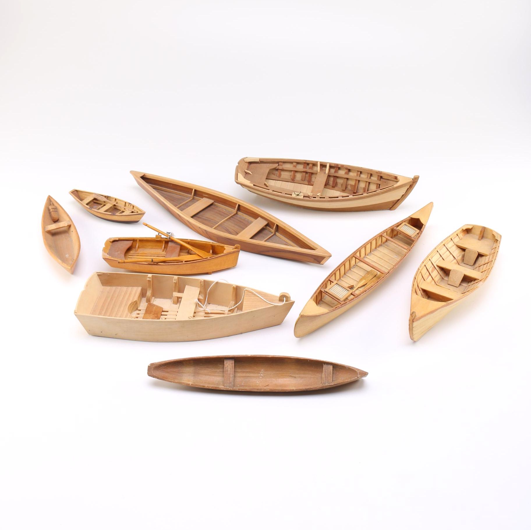 Pine and Balsa Wood Model Boats