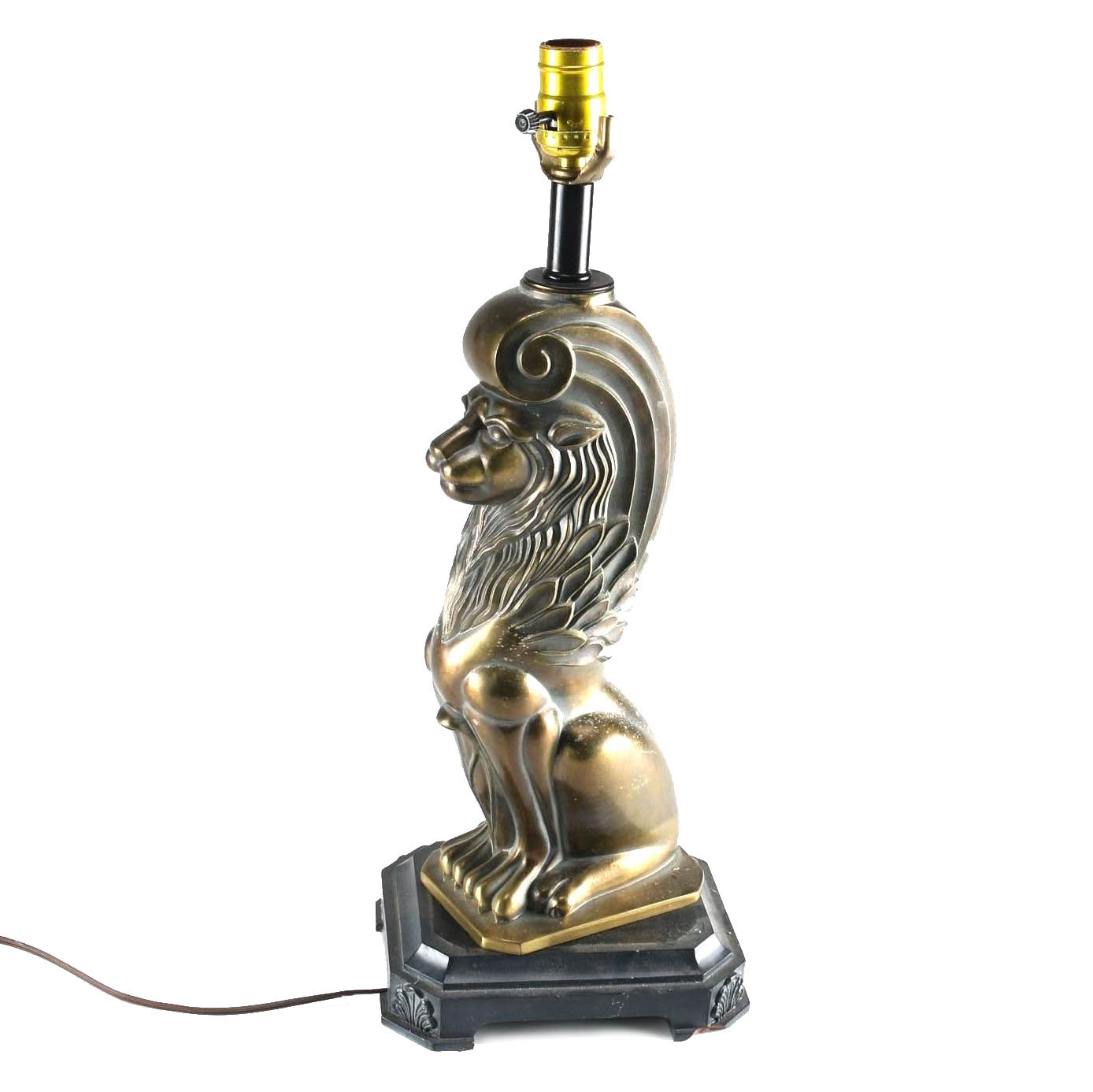 Brass Lion Table Lamp
