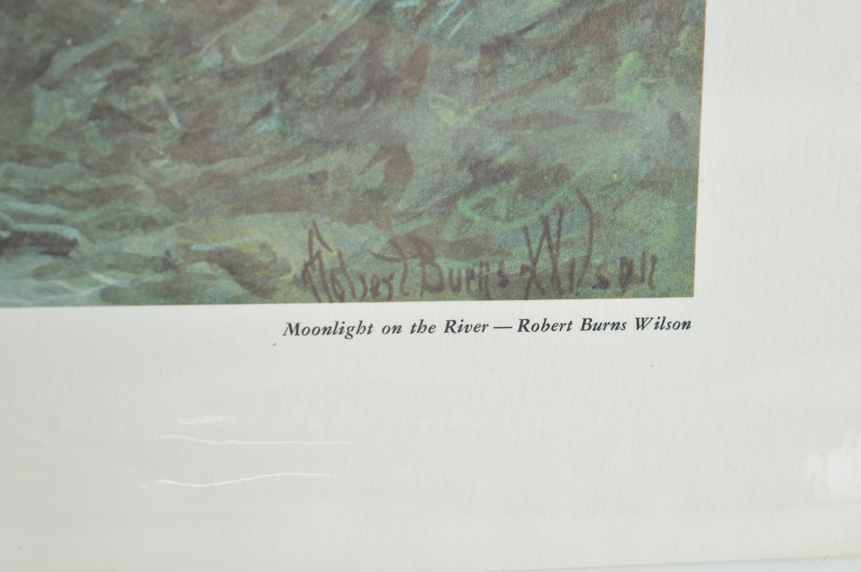 After Robert Burns Wilson Prints "Moonlight on the River" and "Early Morning on Benson Creek"