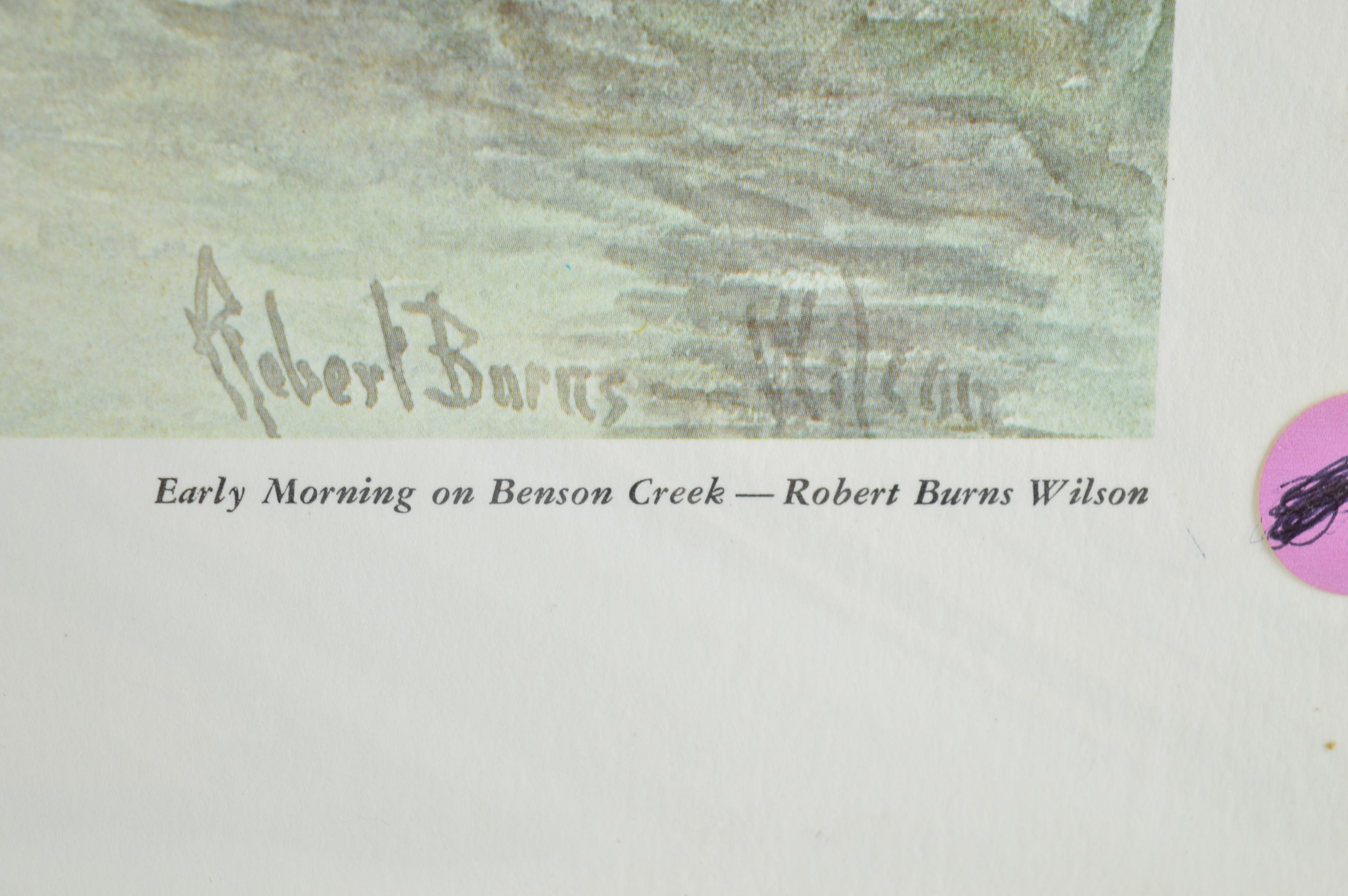 After Robert Burns Wilson Prints "Moonlight on the River" and "Early Morning on Benson Creek"