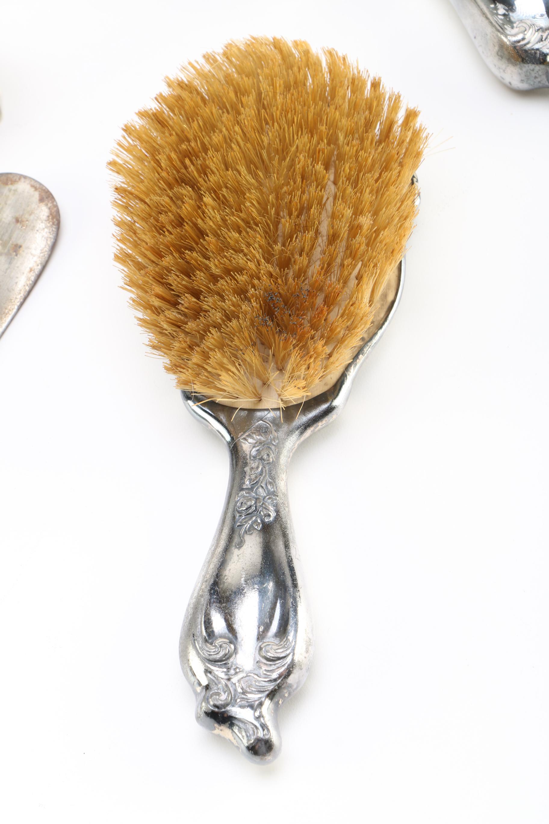 Derby Silver Company Silver Plate Vanity Set