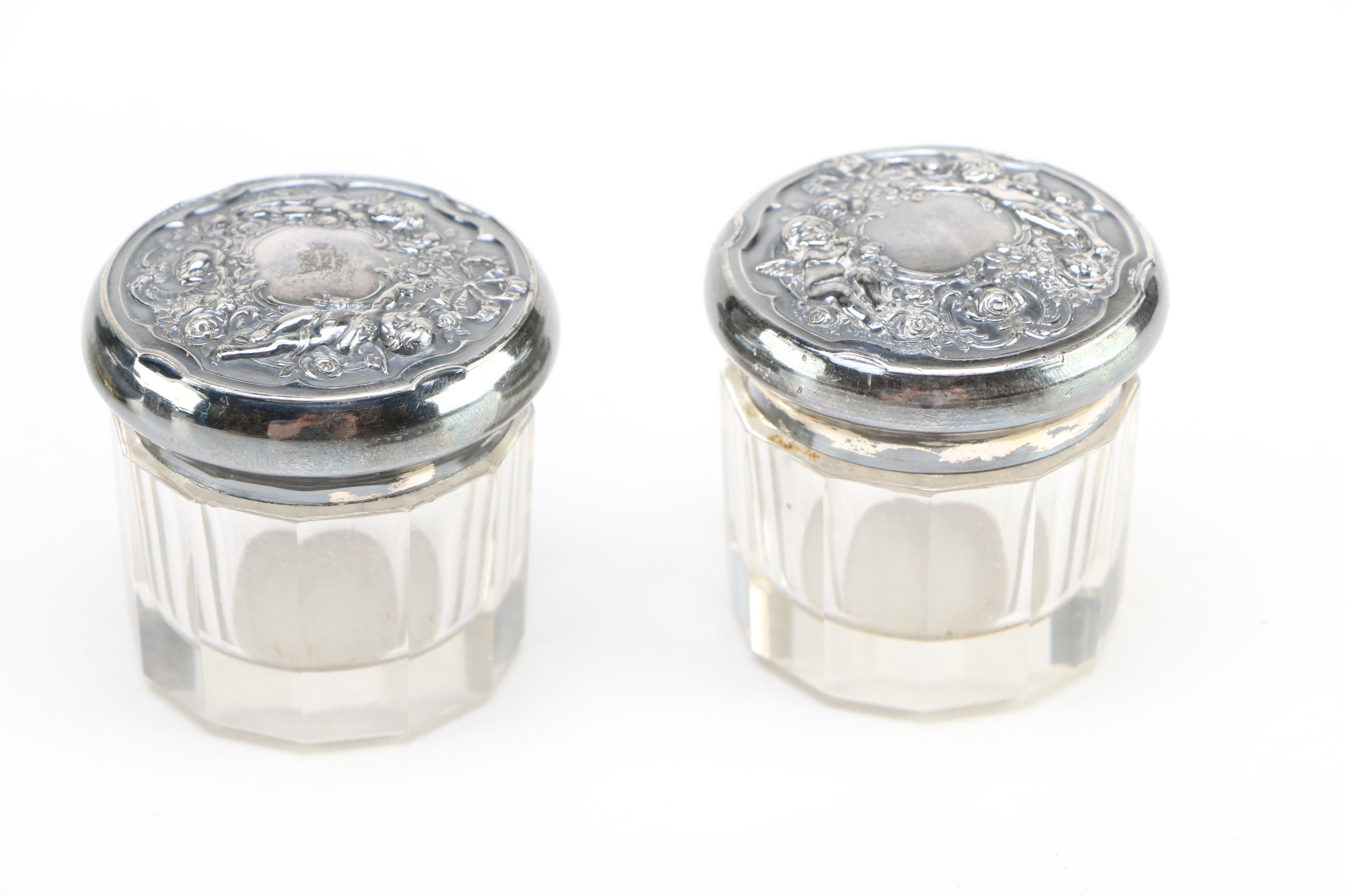 Derby Silver Company Silver Plate Vanity Set