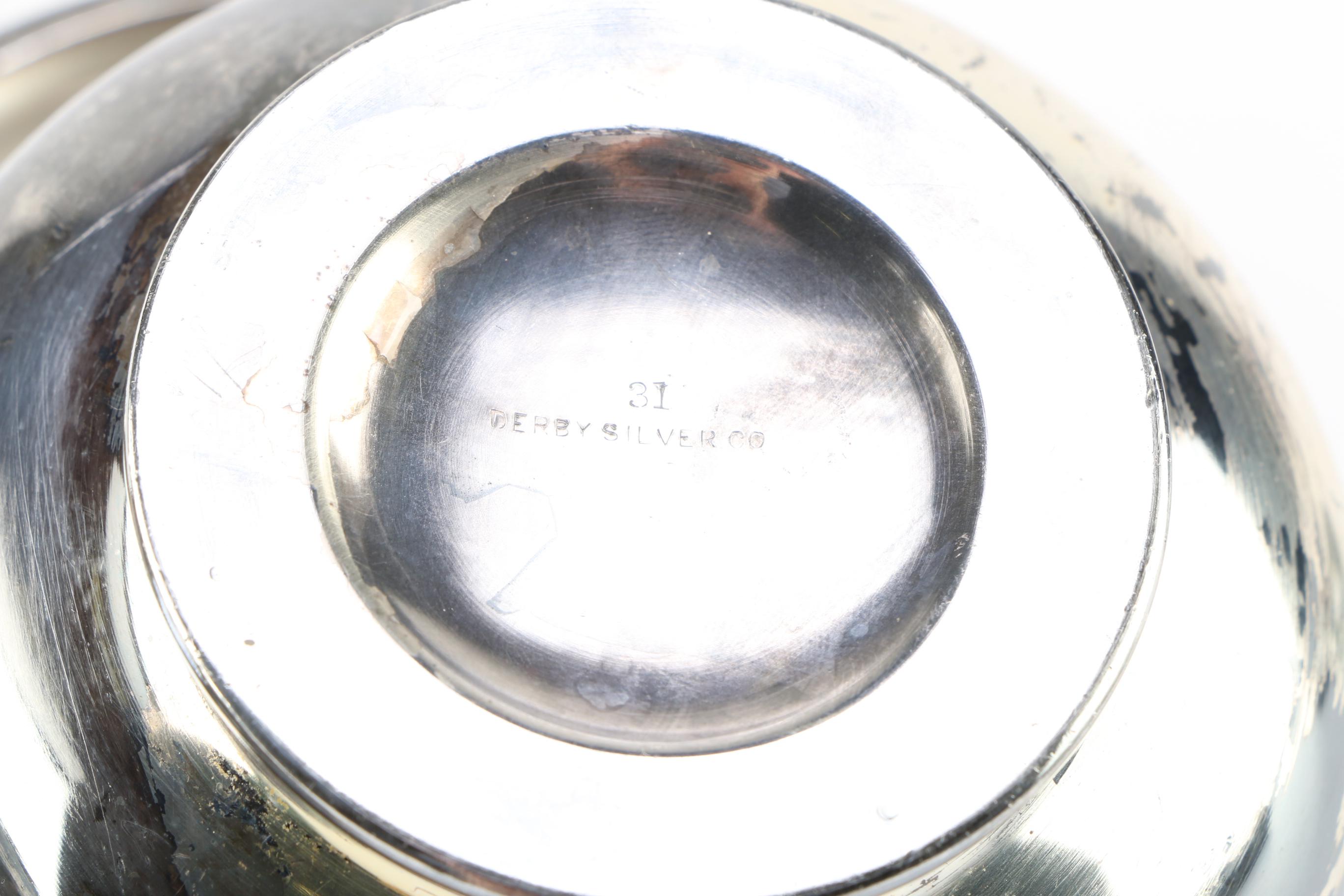 Derby Silver Company Silver Plate Vanity Set