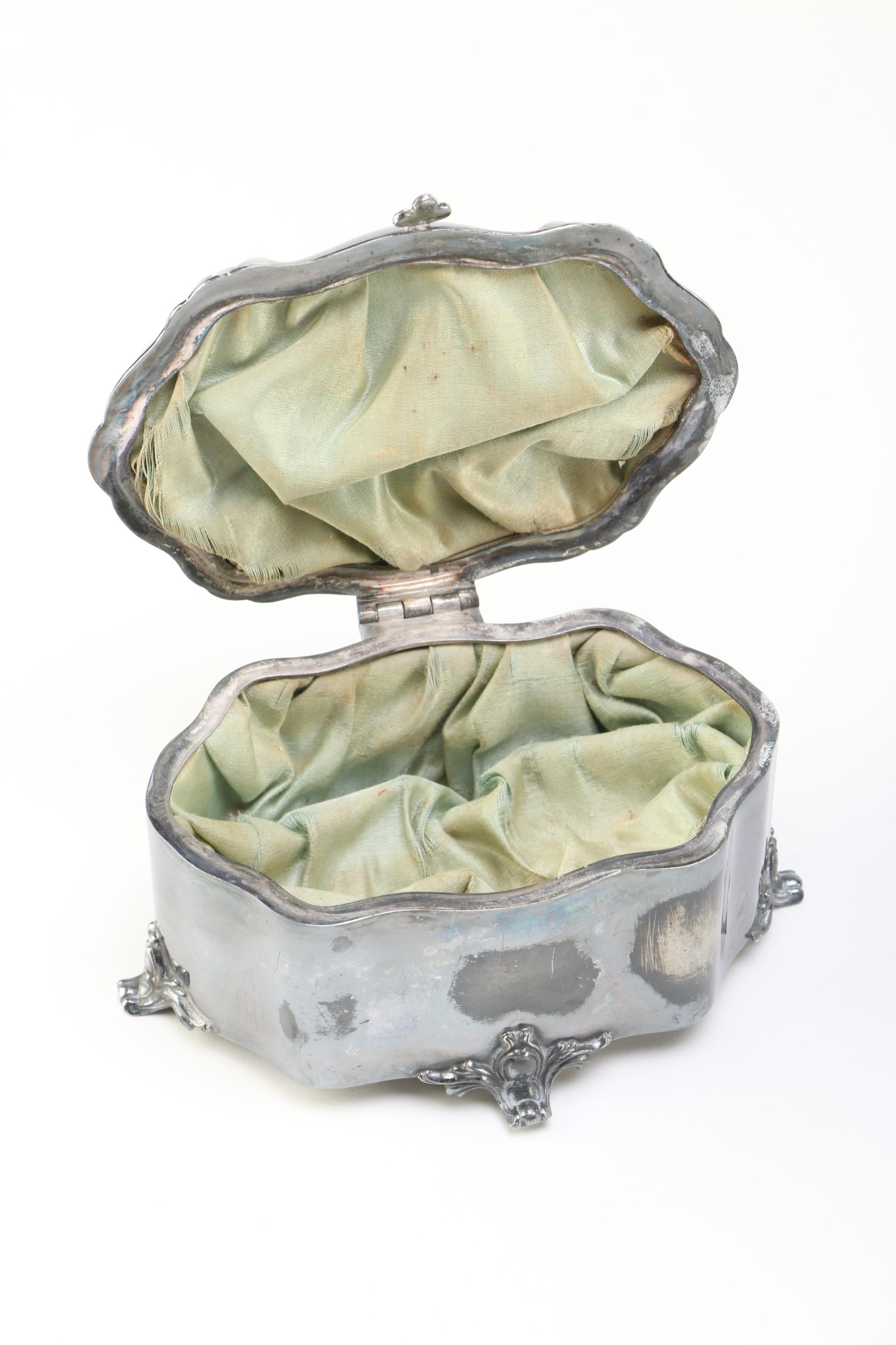 Derby Silver Company Silver Plate Vanity Set