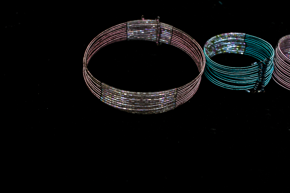 Beaded Wire Bracelets and Choker Set