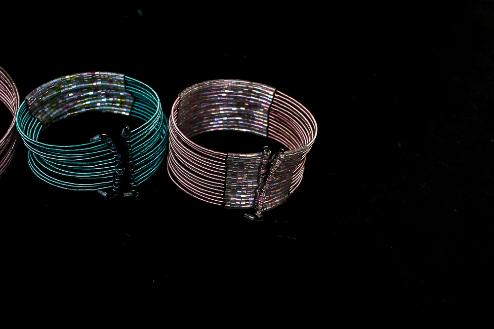 Beaded Wire Bracelets and Choker Set