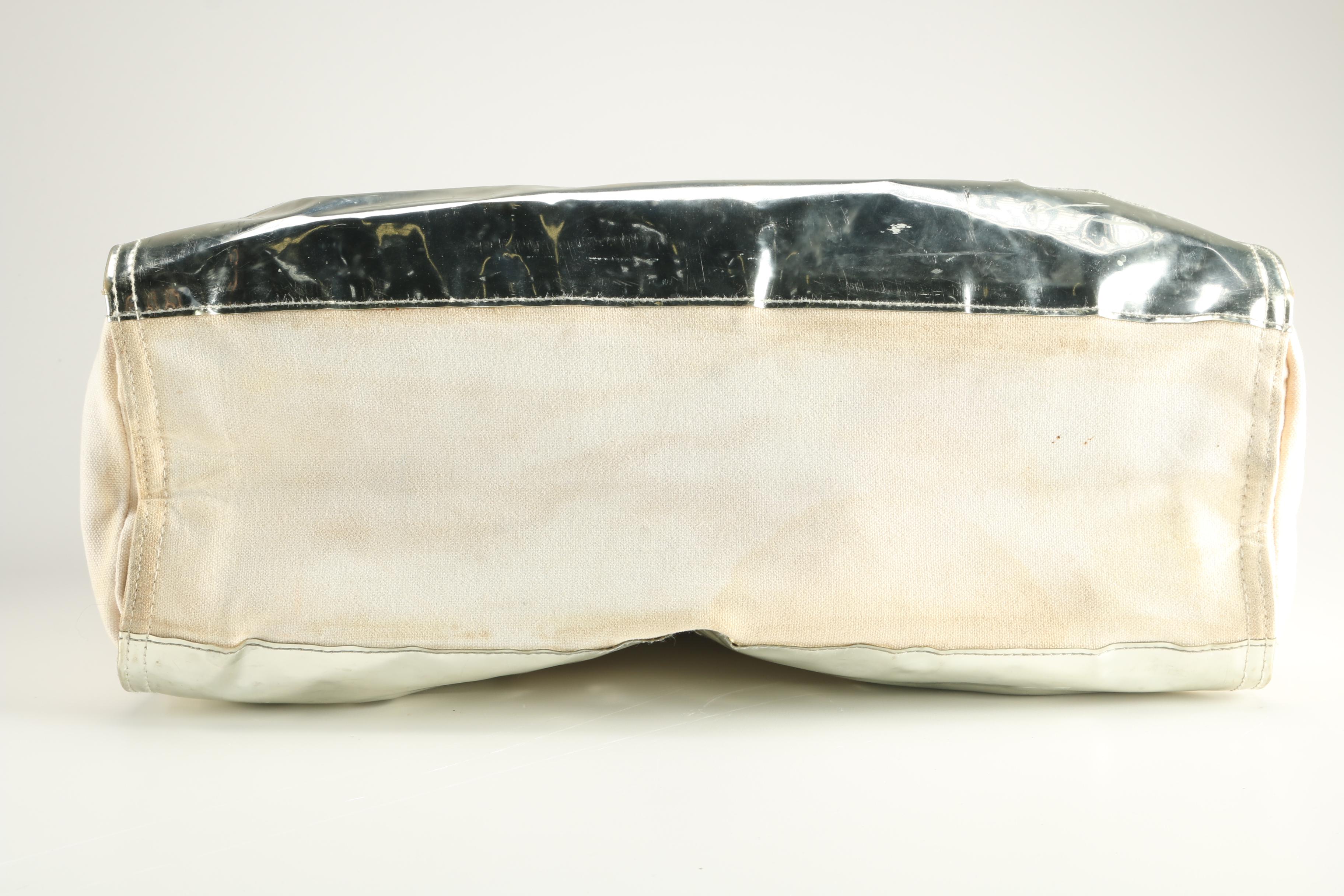 Tory Burch Canvas and Metallic Tote