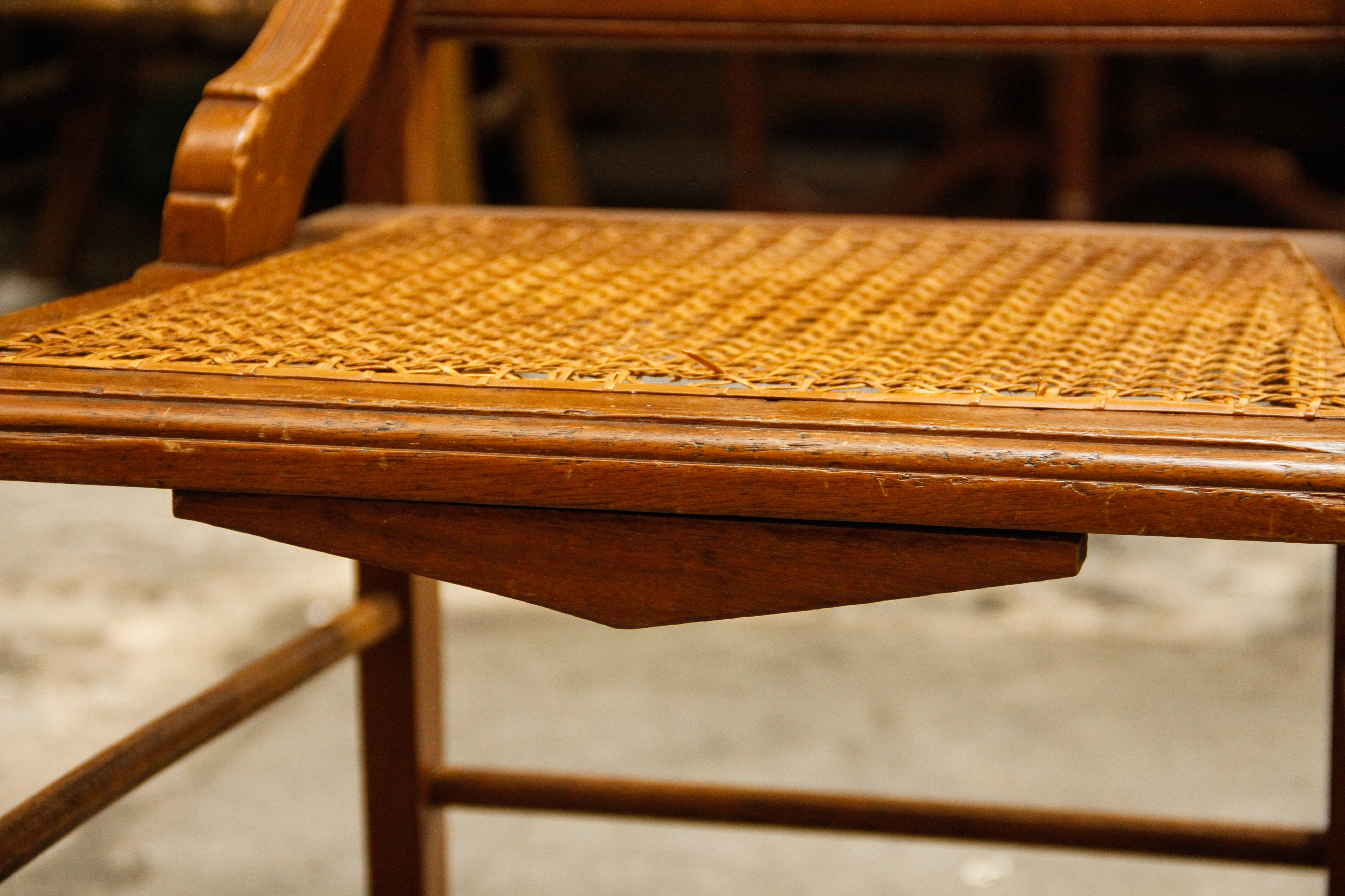 Antique Victorian Side Chair and Federal Style Lolling Chair