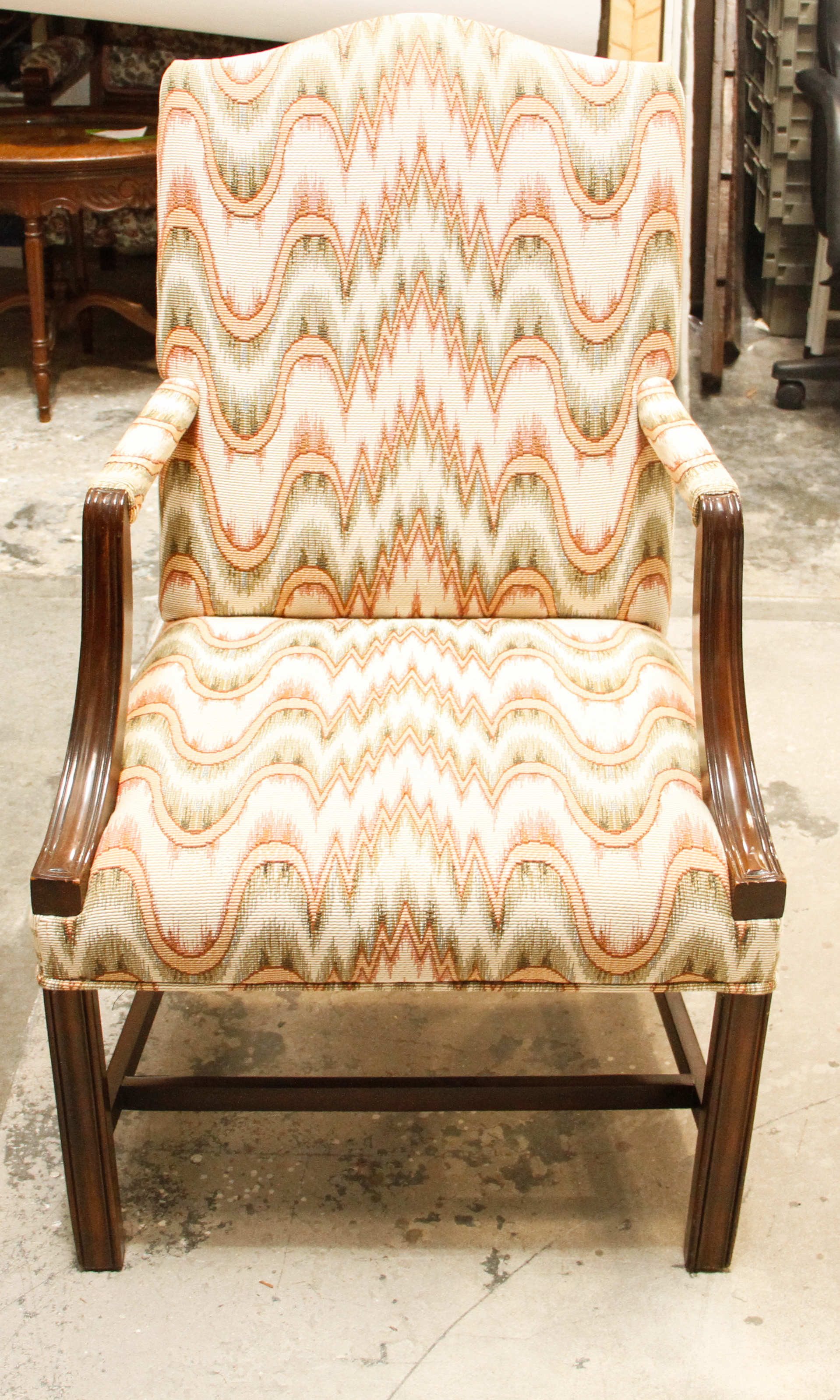 Antique Victorian Side Chair and Federal Style Lolling Chair