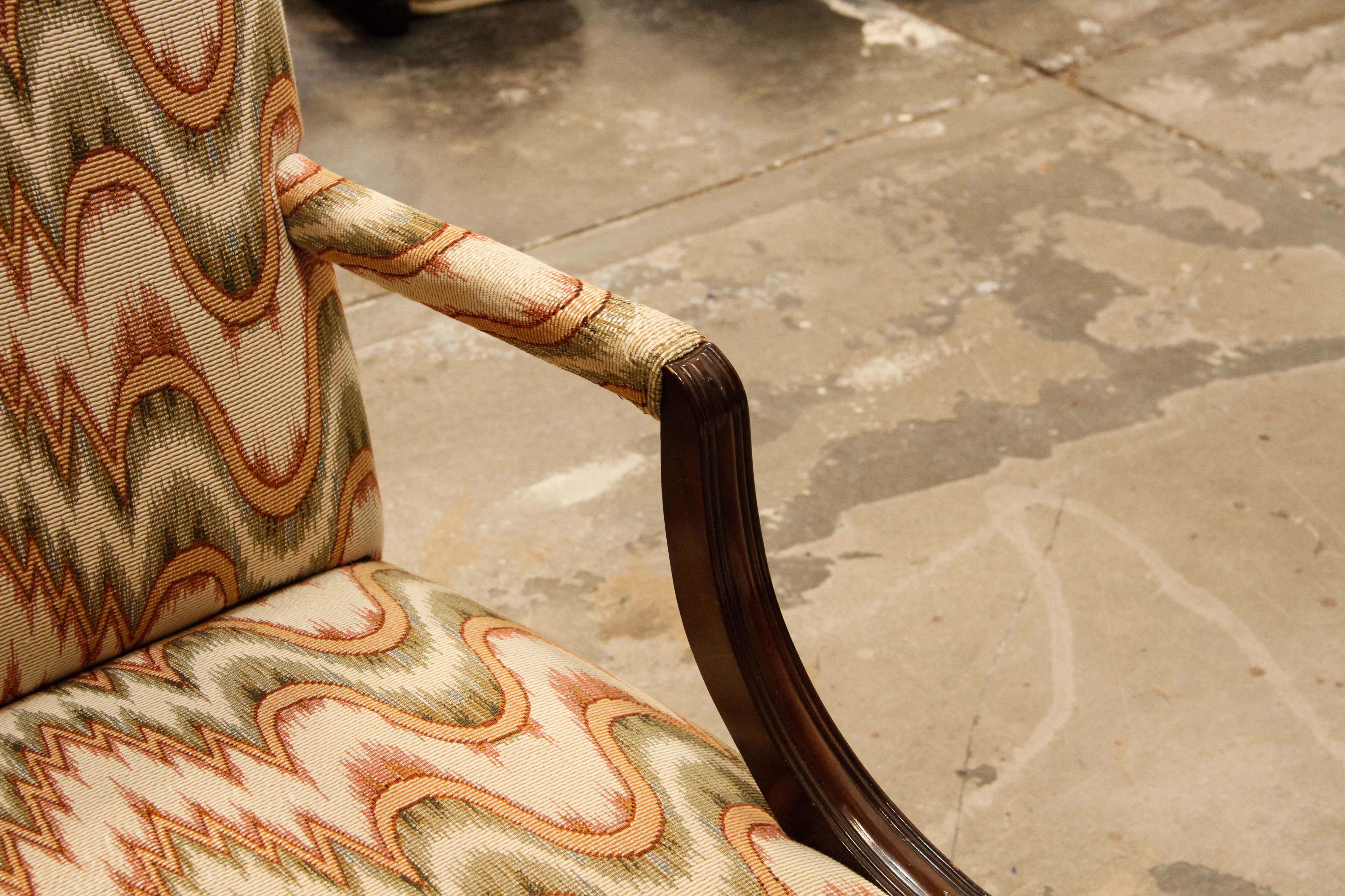 Antique Victorian Side Chair and Federal Style Lolling Chair