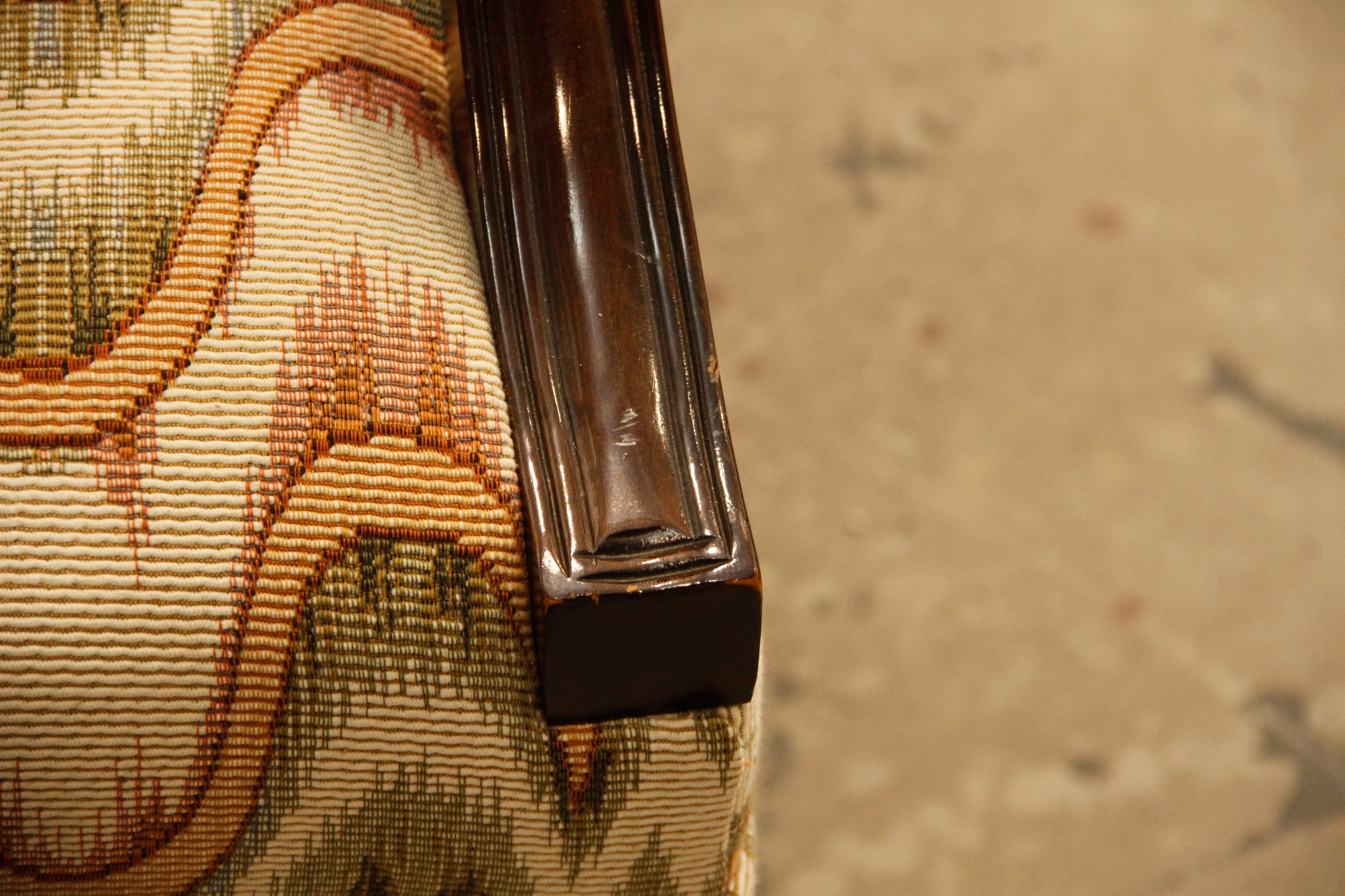 Antique Victorian Side Chair and Federal Style Lolling Chair