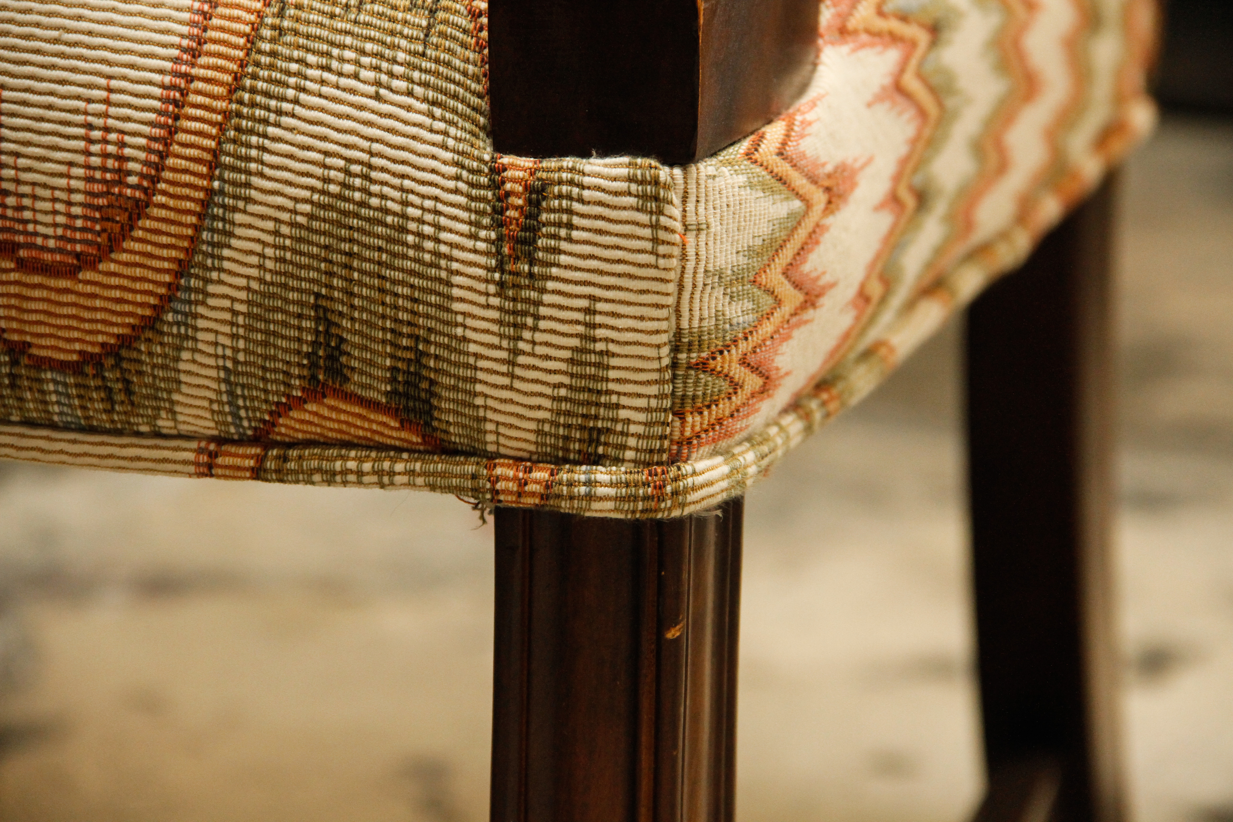 Antique Victorian Side Chair and Federal Style Lolling Chair