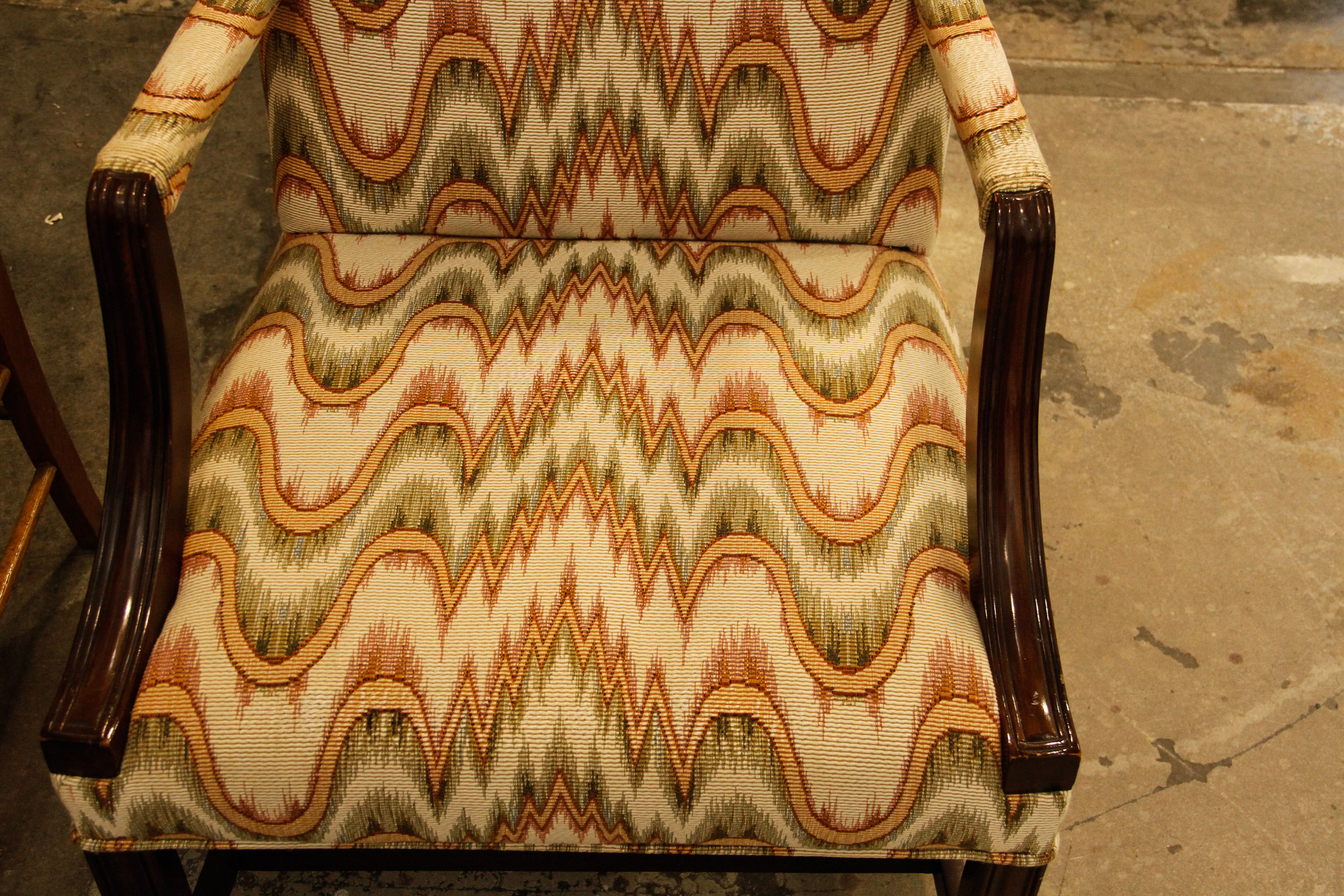 Antique Victorian Side Chair and Federal Style Lolling Chair