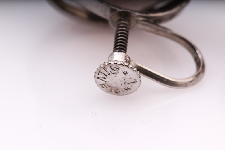 Sterling Silver and Smoky Quartz Heart Earrings