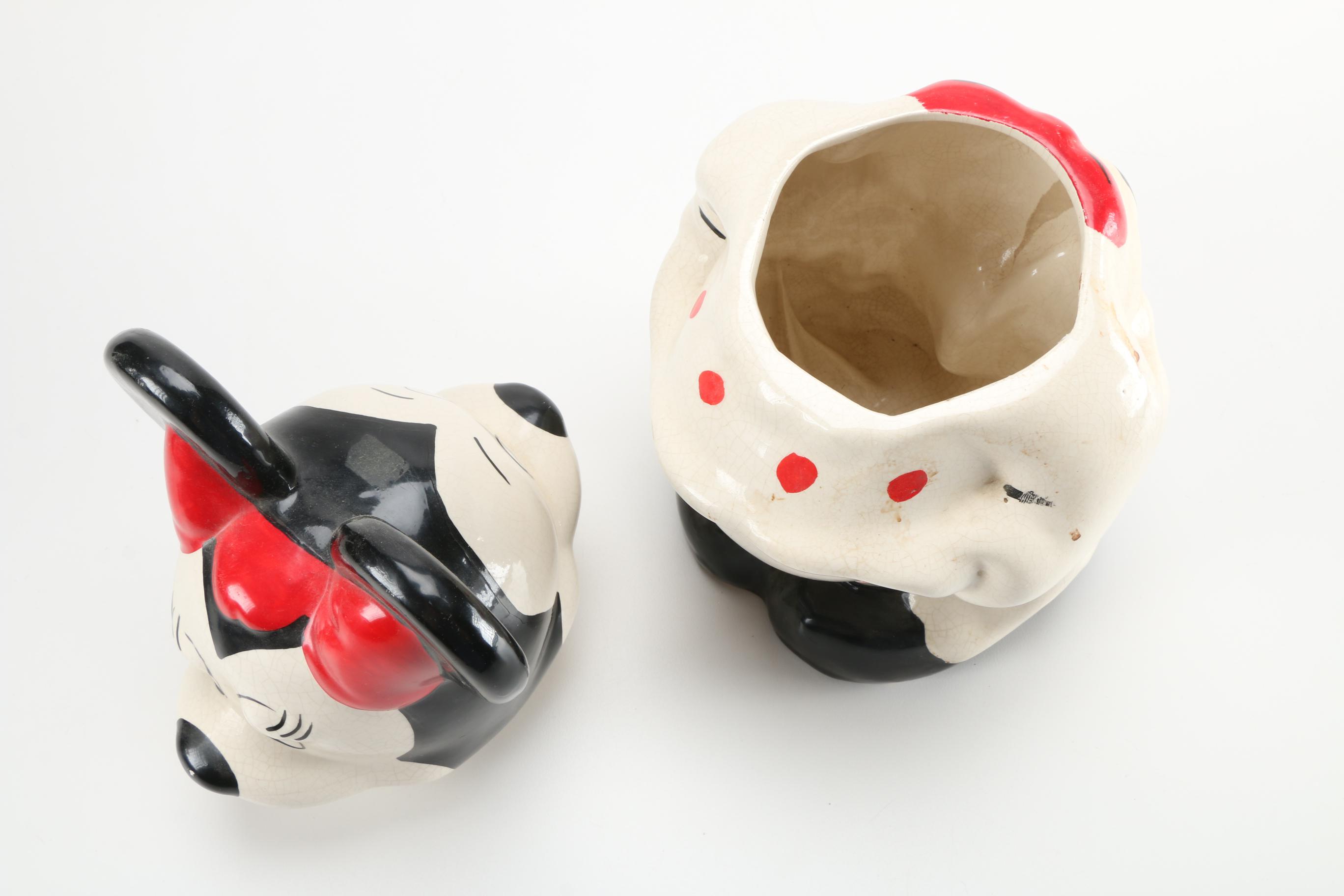 1940s Mickey Mouse Turnabout Cookie Jar