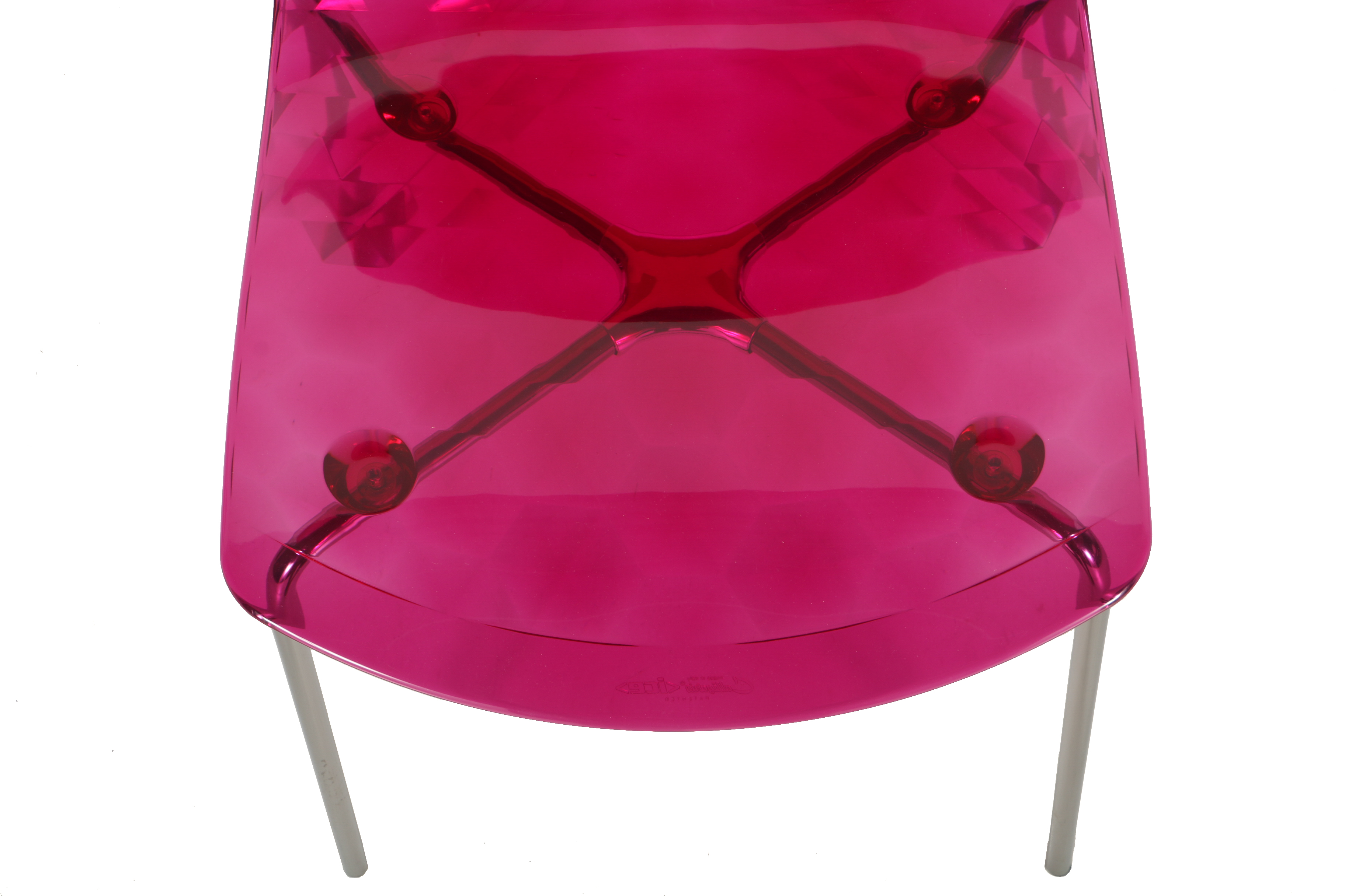 Contemporary "Ice" Pink Lucite Chairs by Callagaris