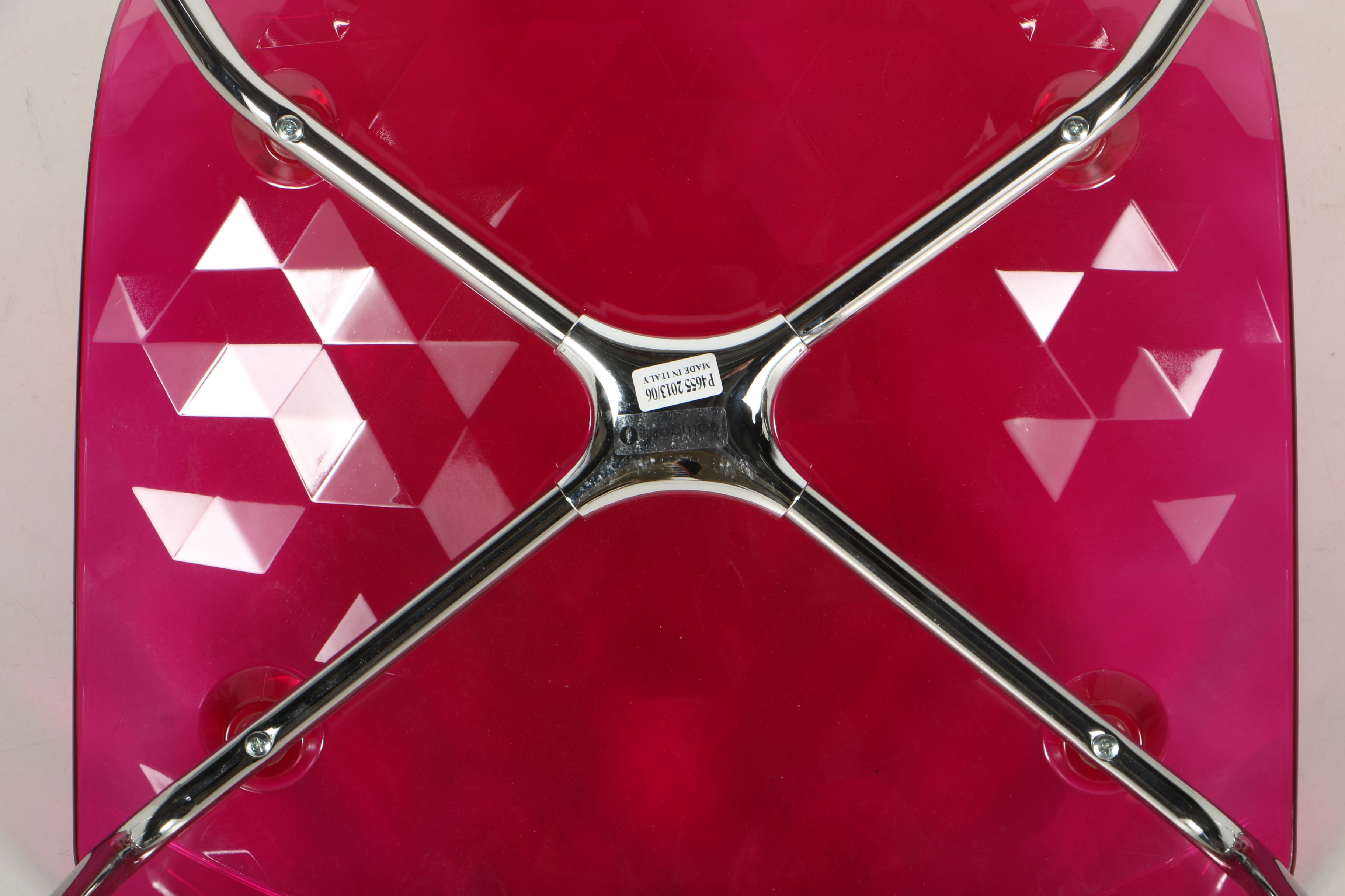 Contemporary "Ice" Pink Lucite Chairs by Callagaris