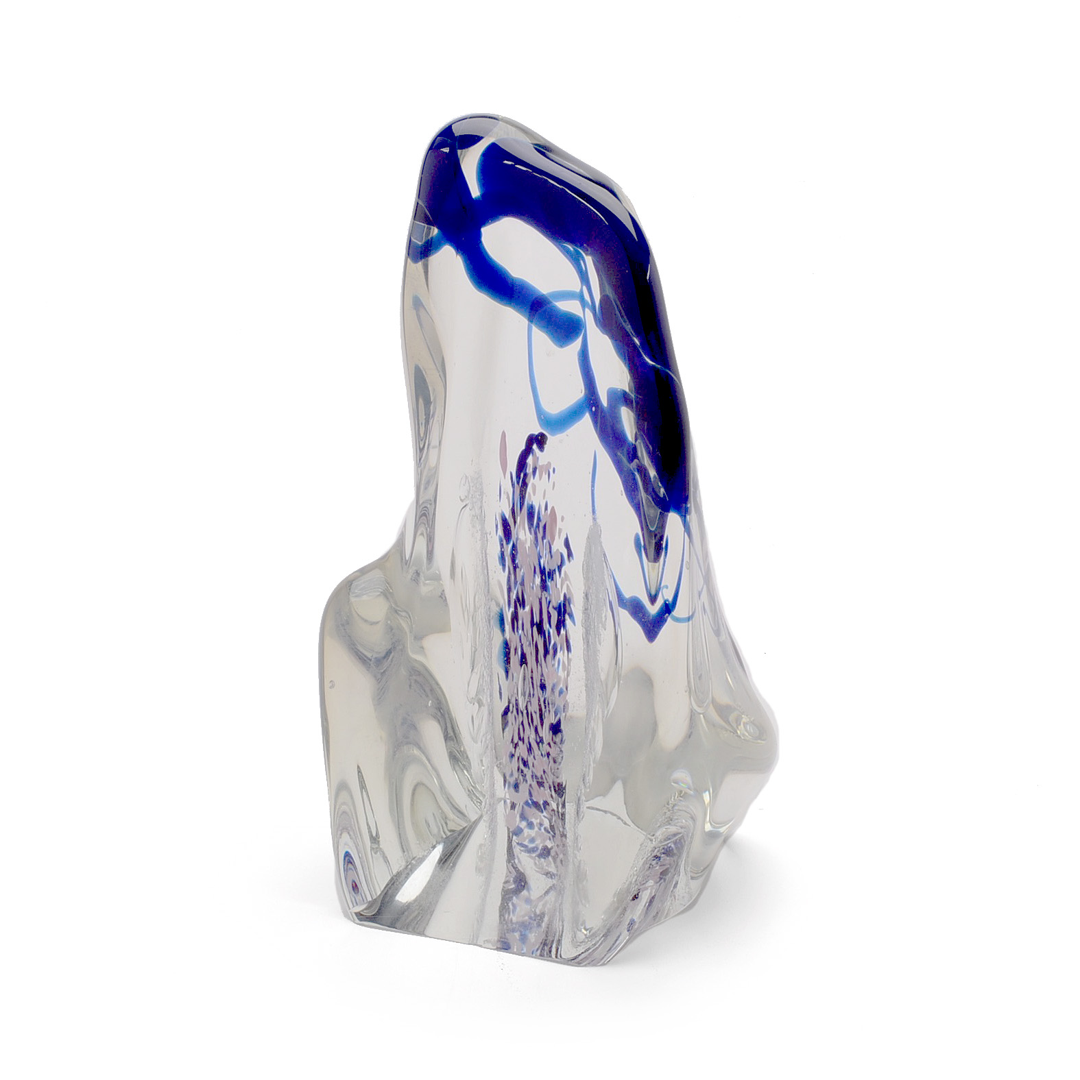 Rollin Karg Organic Glass Sculpture with Iridescent Center