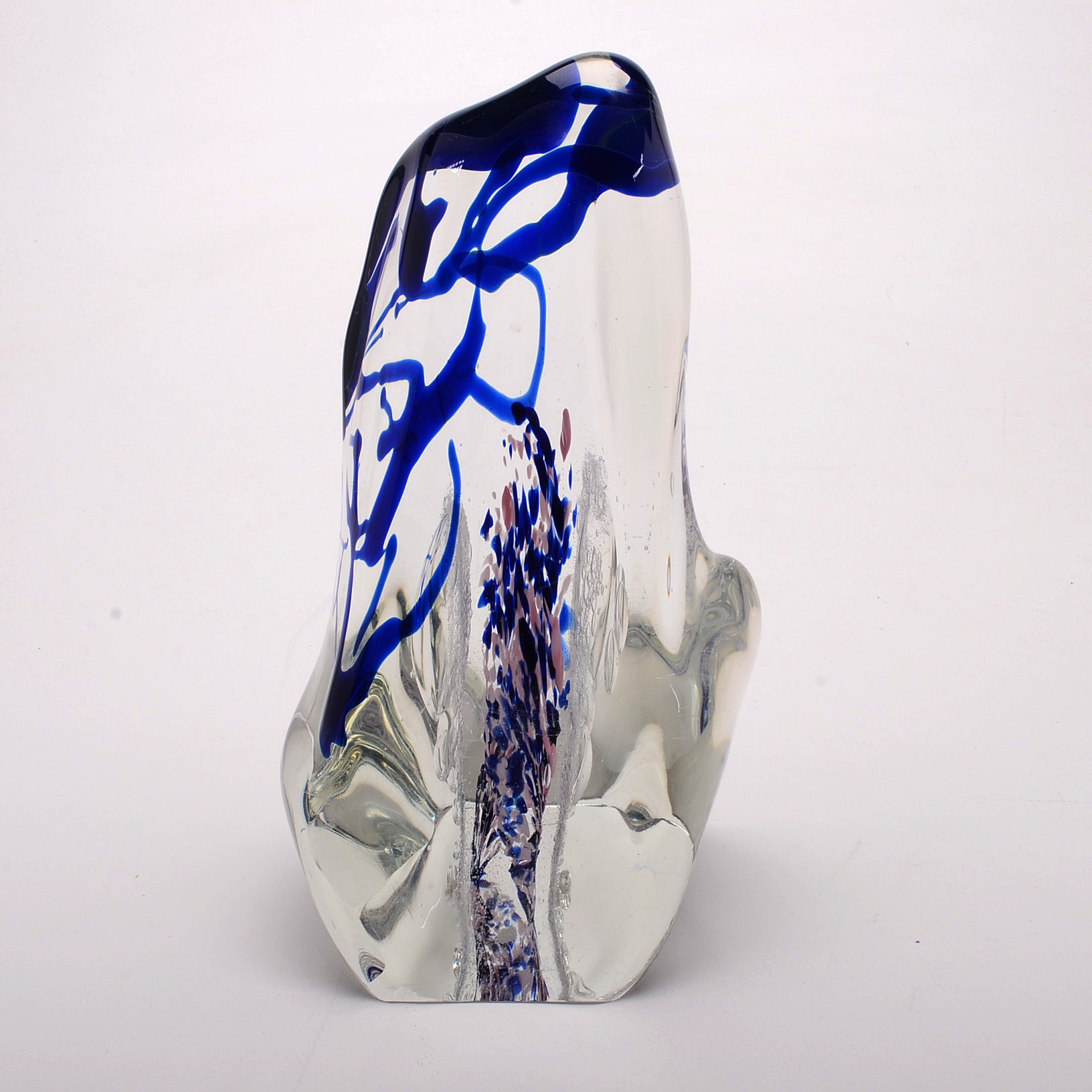 Rollin Karg Organic Glass Sculpture with Iridescent Center