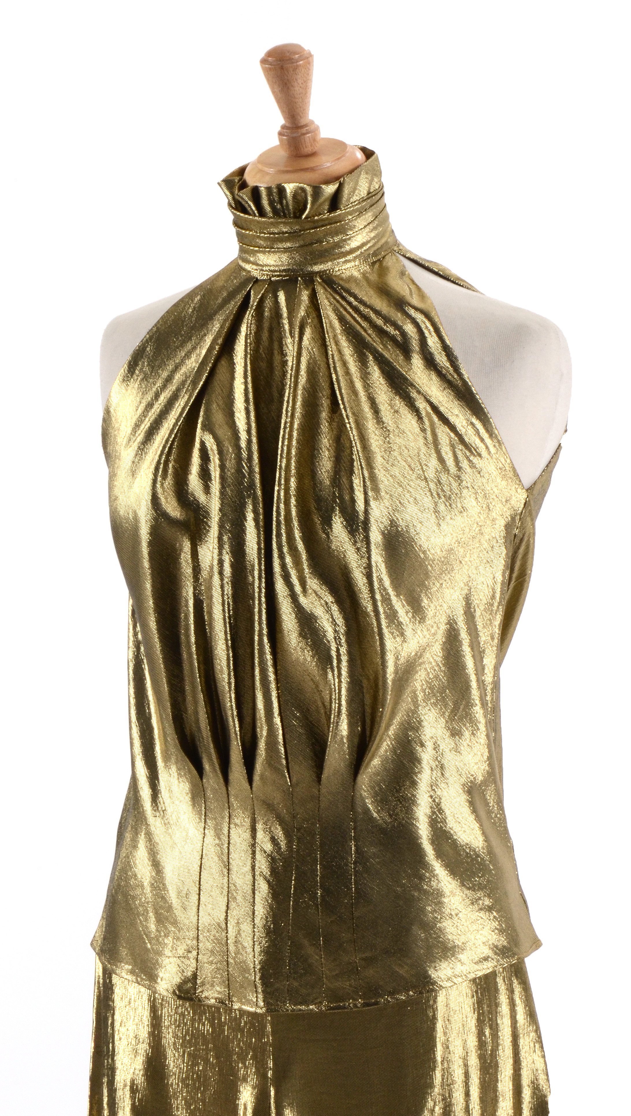 1970s Gold Lamé Ensemble Susan Wore When She Met Sammy Davis Jr.