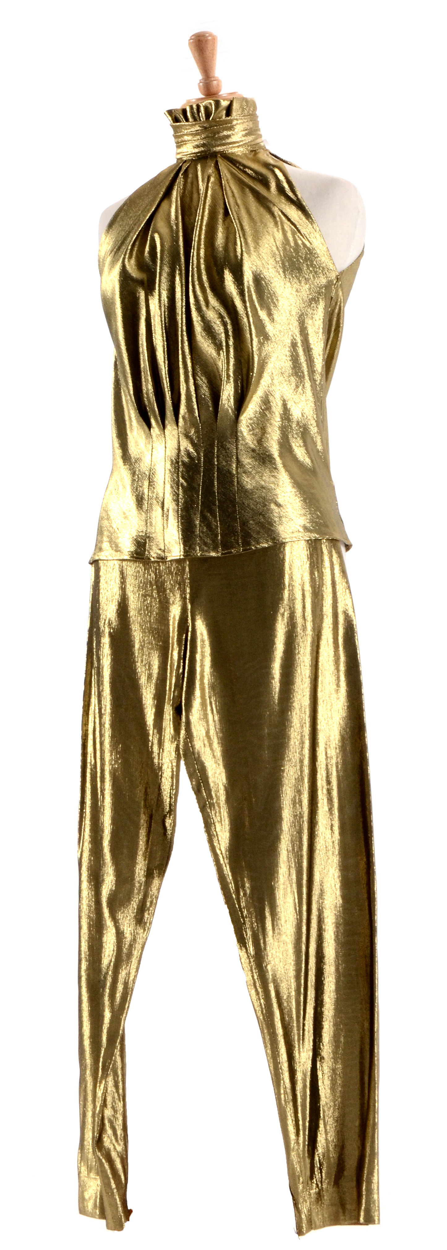1970s Gold Lamé Ensemble Susan Wore When She Met Sammy Davis Jr.