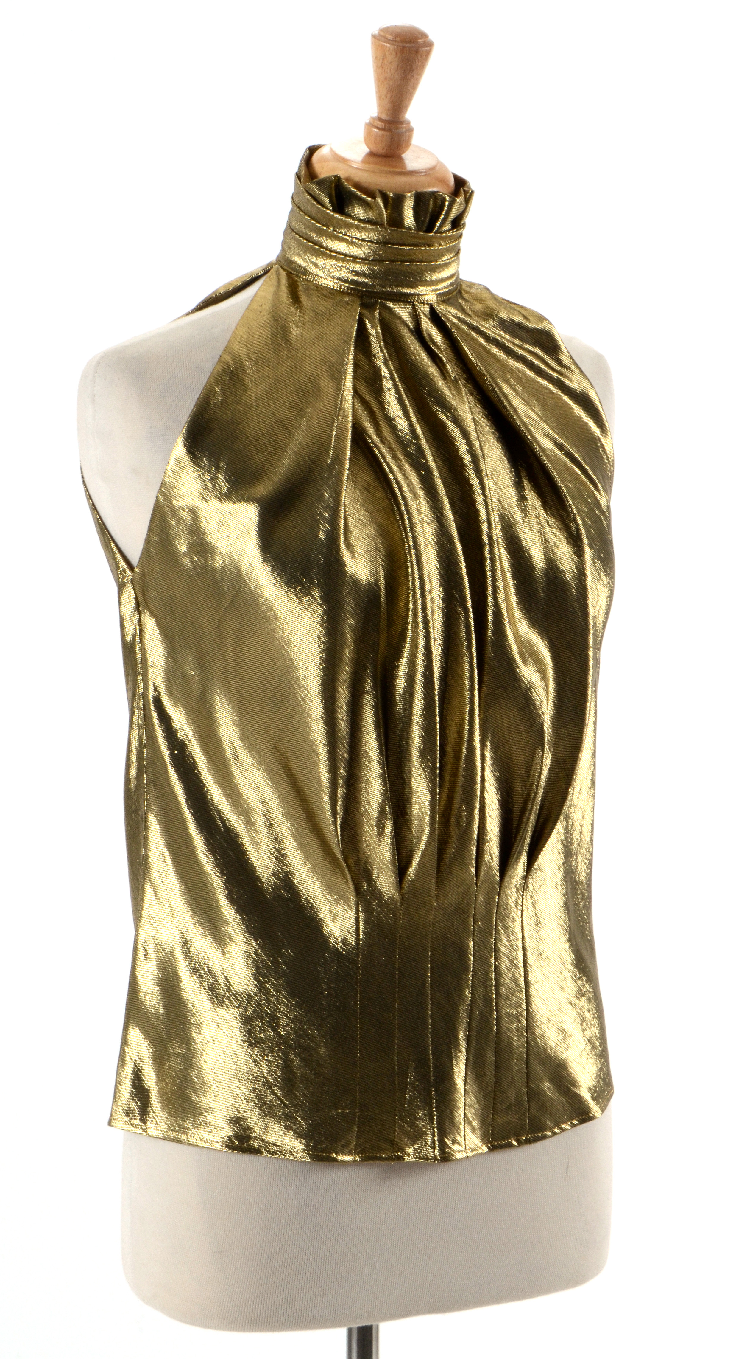 1970s Gold Lamé Ensemble Susan Wore When She Met Sammy Davis Jr.