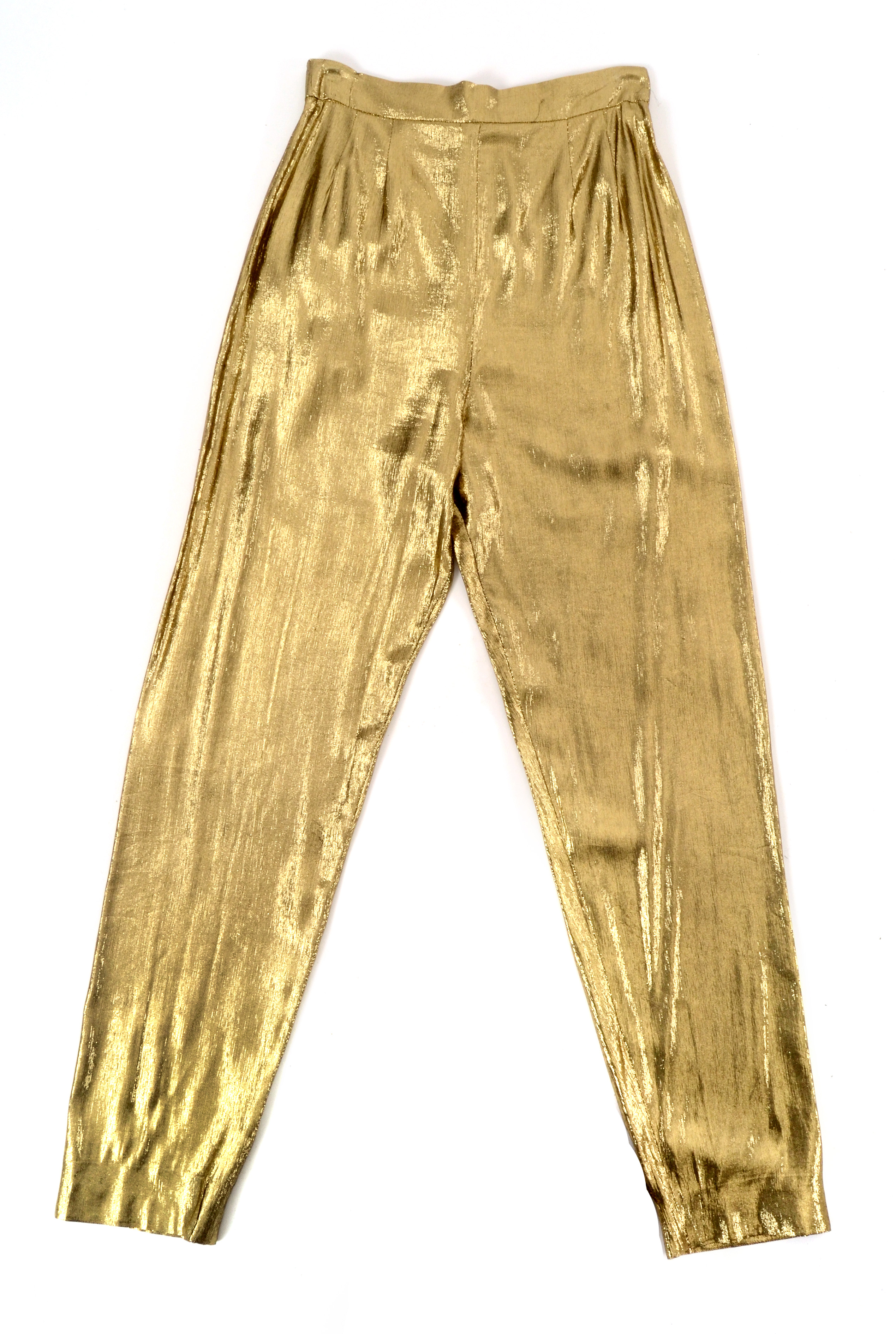 1970s Gold Lamé Ensemble Susan Wore When She Met Sammy Davis Jr.